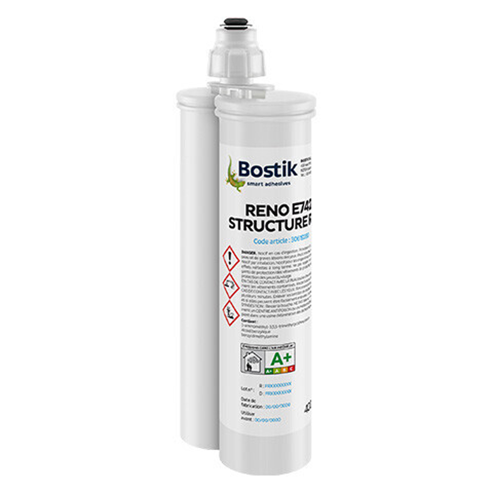 Kit de réparation epoxy pour reboucher Reno E742 Structure - 1kg - Lot de 12 - BOSTIK - 30619176
