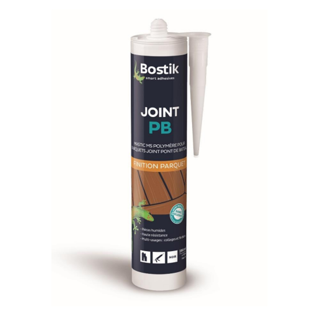 Mastic pour parquet JOINT PB - Noir - 290ml - Lot de 12 - BOSTIK - 30619802