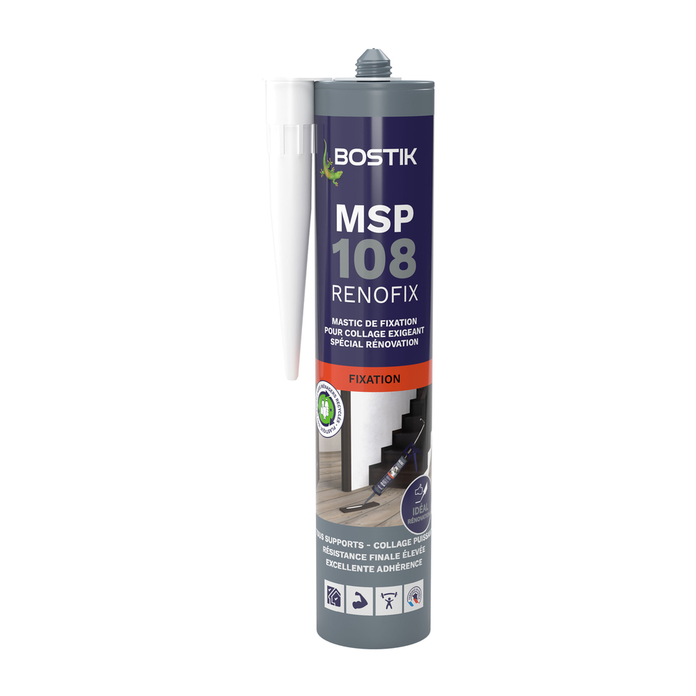 Mastic de fixation collages exigeants MSO 108 Renofix Blanc 290ml - Lot de 12 - BOSTIK - 30621128