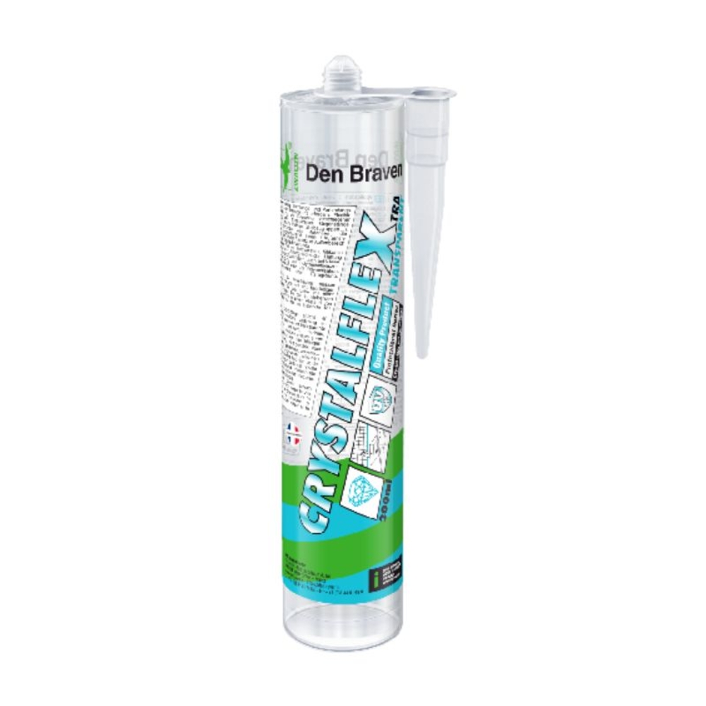 Mastic colle hybride Crystal Crystalflex - Transparent - 300ml - Lot de 25 - DEN BRAVEN - 30622389