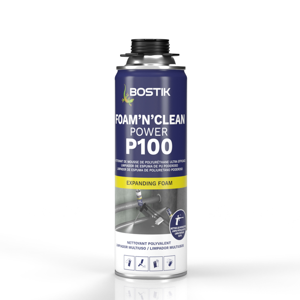 Mousse polyuréthane FOAM’N’CLEAN POWER P100 - 500ml - Lot de 12 - BOSTIK - 30622987