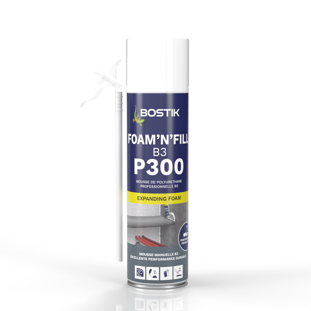Mousse polyuréthane FOAM’N’FILL B3 P300 - blanc 500ml - Lot de 12 - BOSTIK - 30623825
