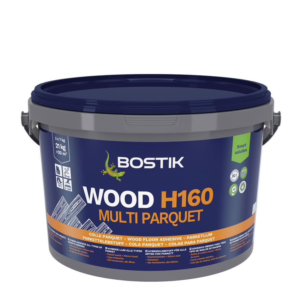 Colle parquets contrecollés et massifs Wood H160 multi parquet Chêne 21kg - BOSTIK - 30626105