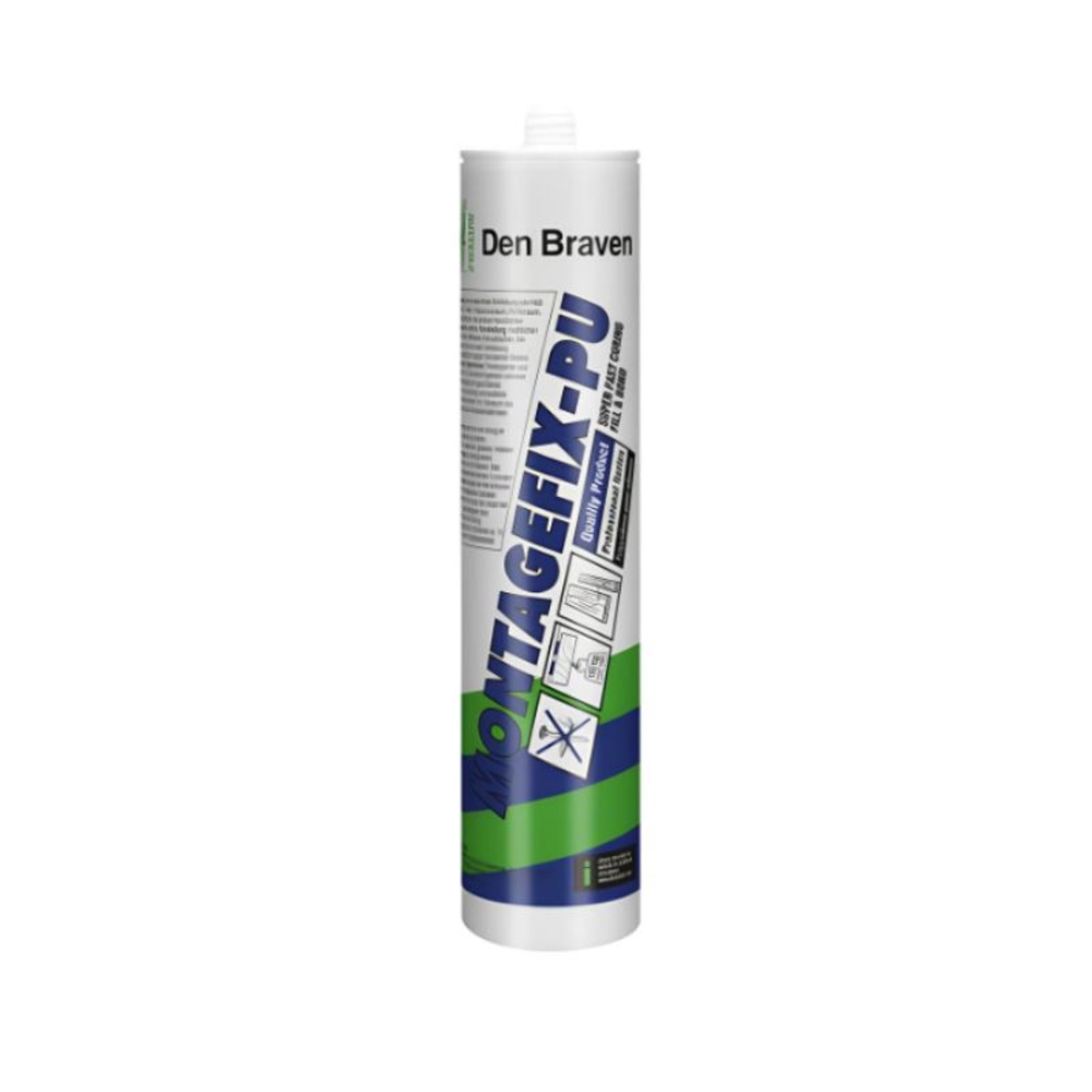 Colle polyuréthane de montage Montagefix 590 Beige 300ml - Lot de 25 - DEN BRAVEN - 31000058