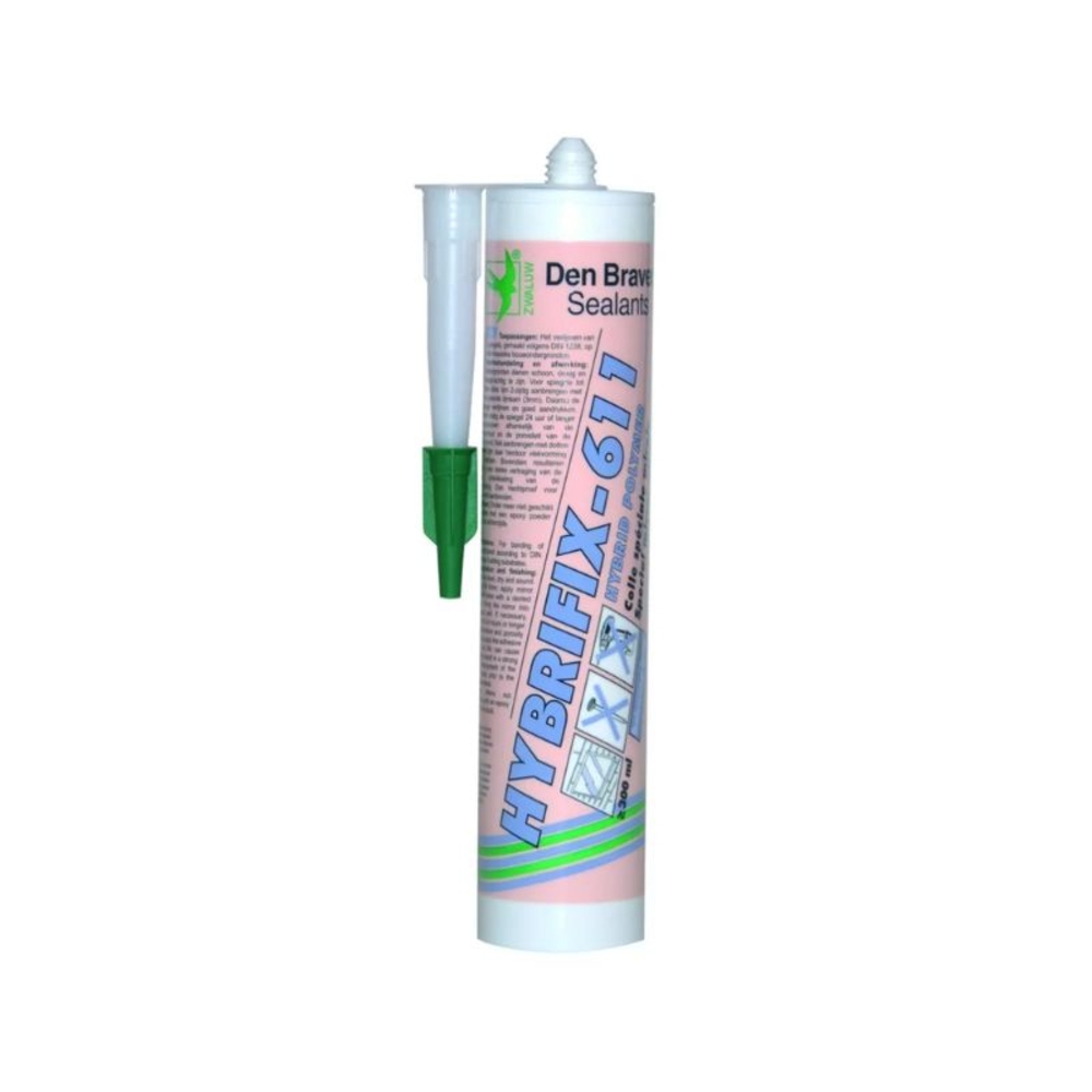 Mastic hybride MS professionnel Hybrifix 611 - Blanc - 300ml - Lot de 25 - DEN BRAVEN - 31000433
