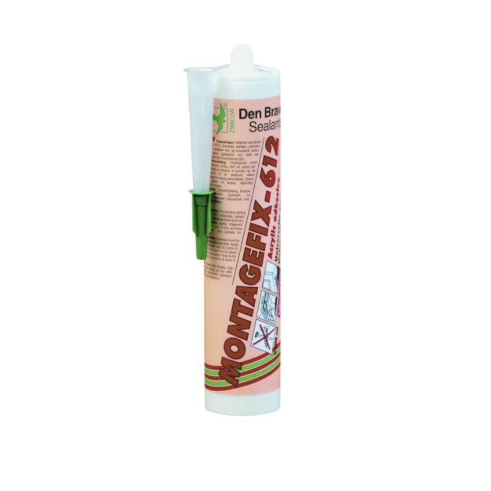  Adhésif polyvalent Montagefix 612 Blanc - 300ml - Lot de 25 - DEN BRAVEN - 31000701