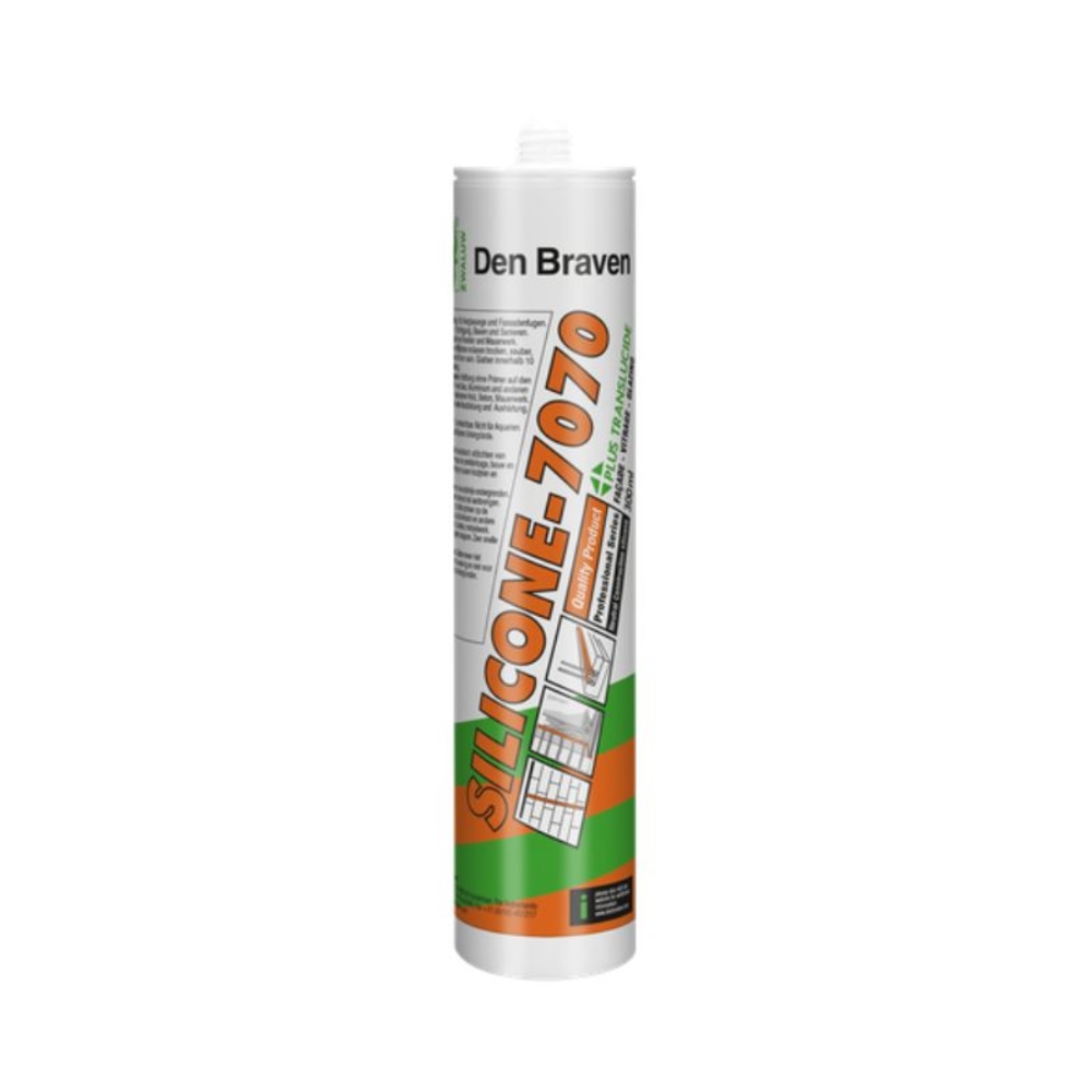 Mastic silicone neutre 7070 Plus Gris basalte - 300ml - Lot de 25 - DEN BRAVEN - 31000768