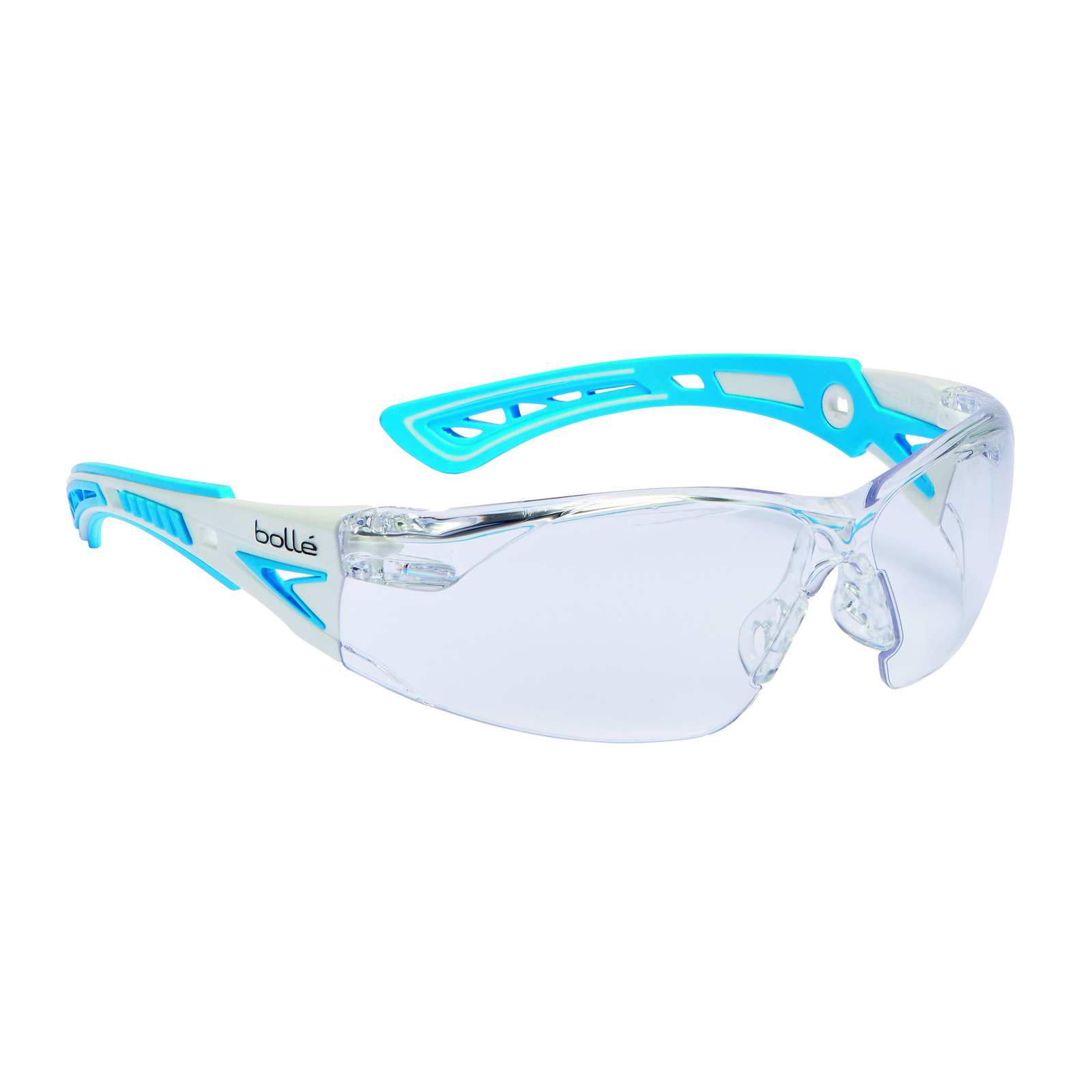 Lunette incolore monture bleu/blanche RUSH+ BOLLÉ SAFETY - PSSRUSP085