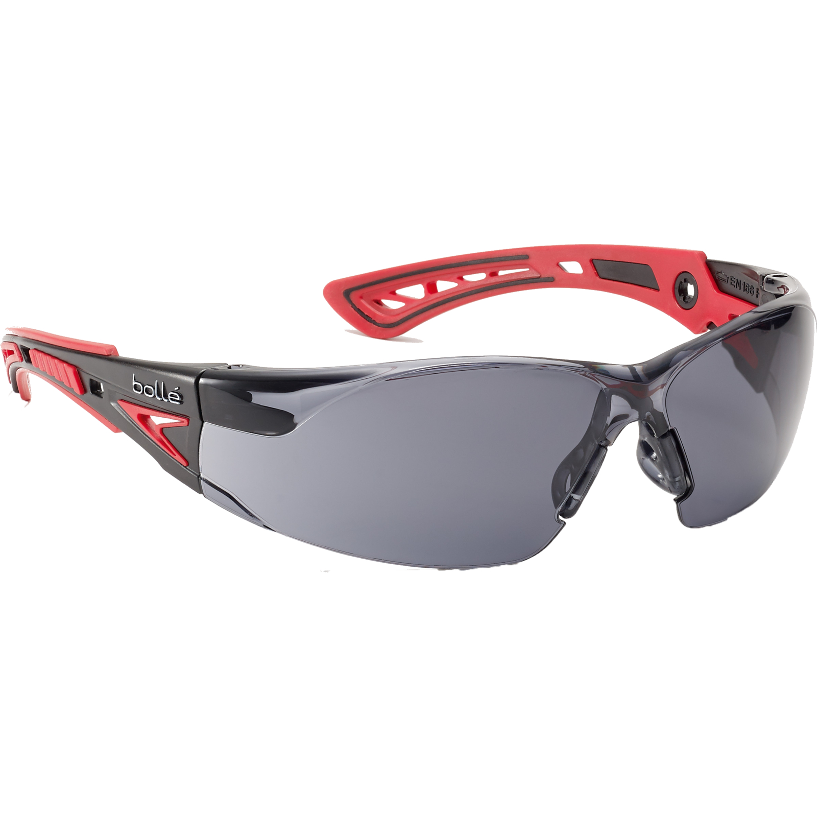 Lunette fumée monture noir/rouge RUSH+ BOLLÉ SAFETY - RUSHPPSF