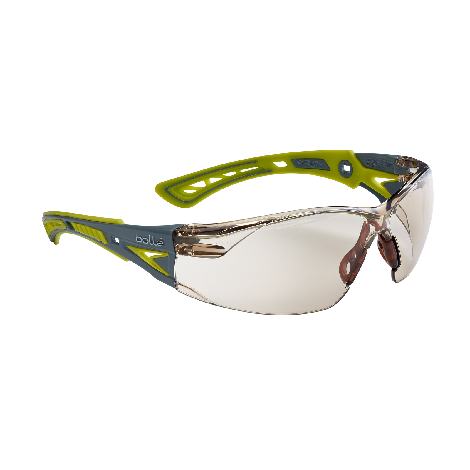 Lunette Copper monture gris/jaune RUSH+ SMALL BOLLÉ SAFETY - RUSHPSCSPL