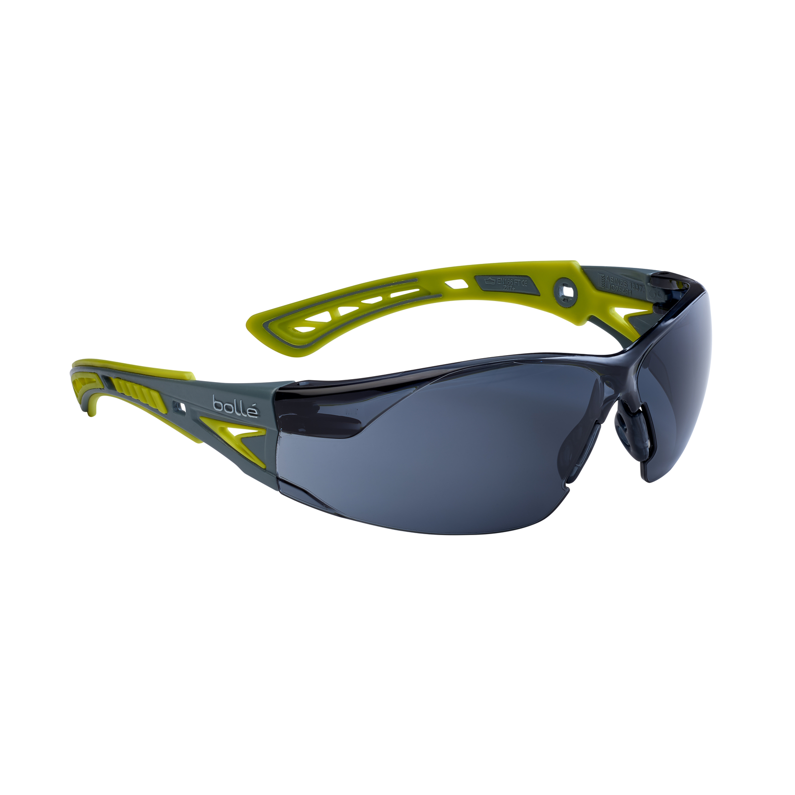 Lunette fumée monture gris/vert RUSH+ SMALL BOLLÉ SAFETY - RUSHPSPSFL