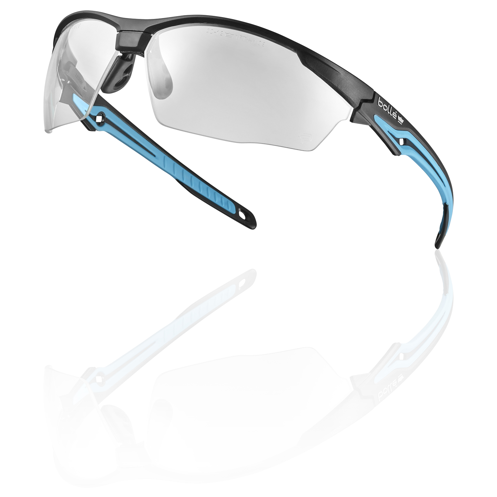 Lunette incolore monture noire/bleue TRYON BOLLÉ SAFETY - TRYONN10E