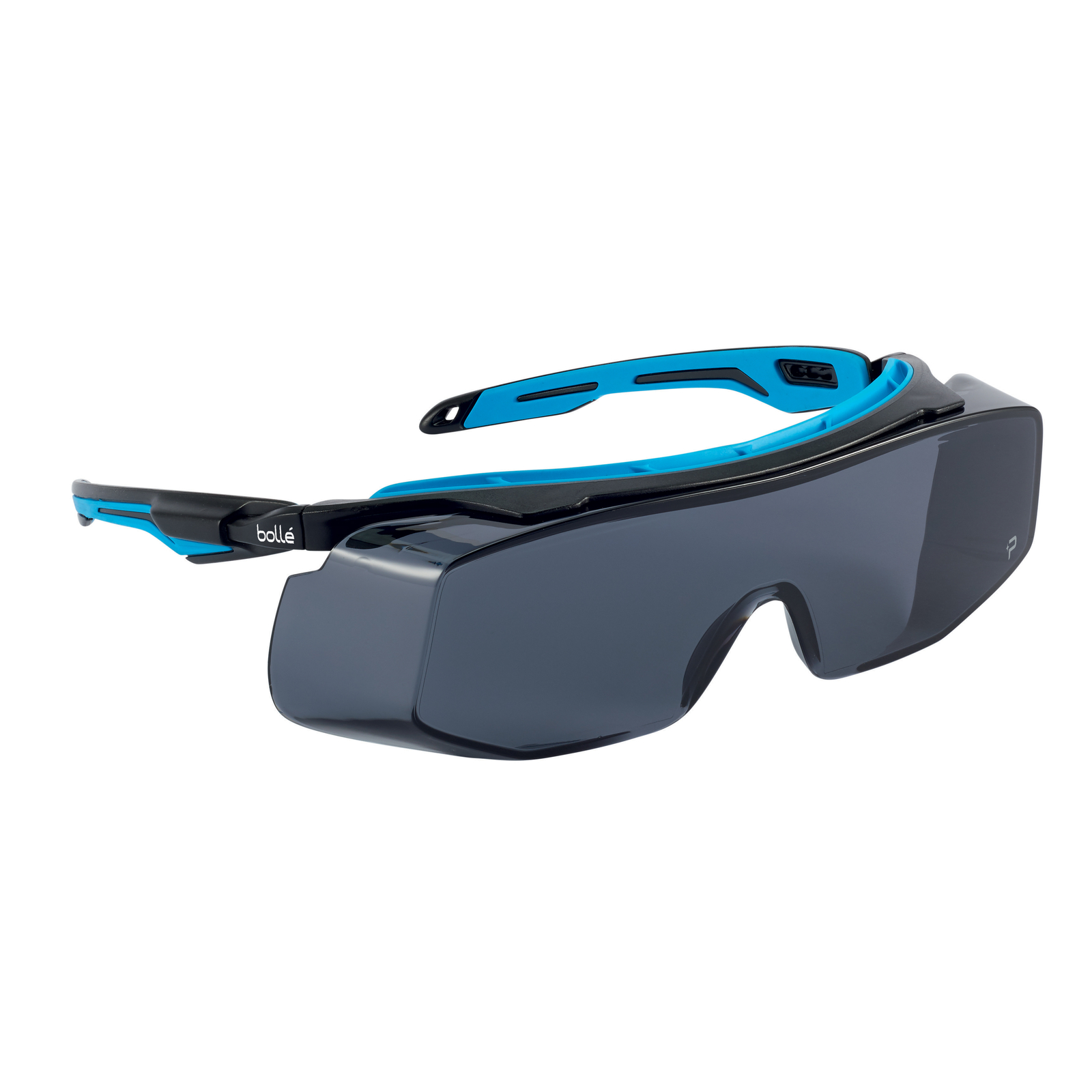 SurLunette fumée monture noir/bleu TRYON OTG BOLLÉ SAFETY - TRYOTGPSF