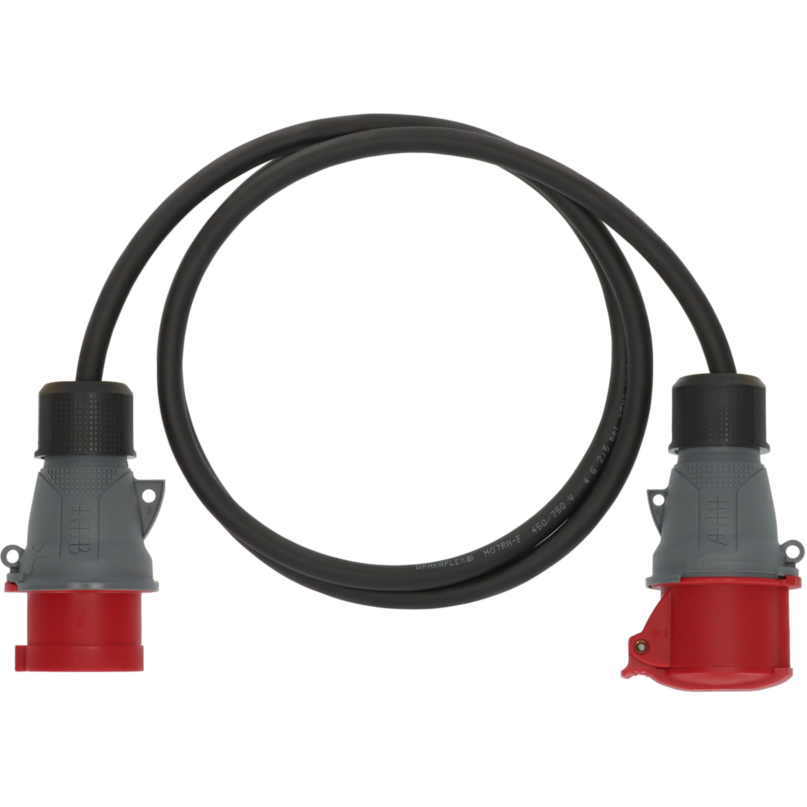 Rallonge électrique avec fiche et prolongateur 3P+T 16A/415V 2m H07RN-F 4G2,5 BRENNENSTUHL - 1132931