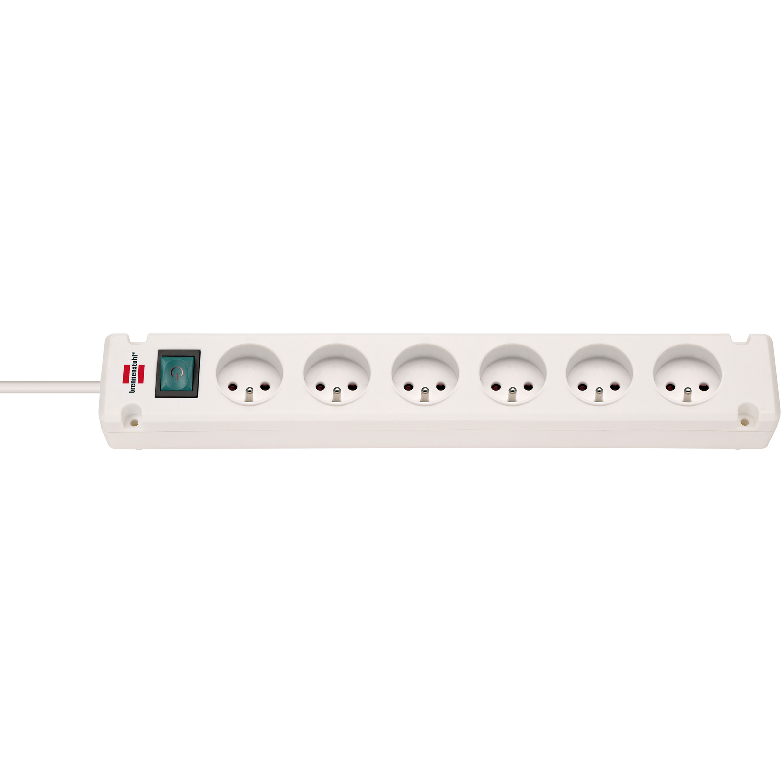 Multiprise Bremounta 6 prises avec interrupteur blanche 3m H05VV-F 3G1,5 BRENNENSTUHL - 1150651326