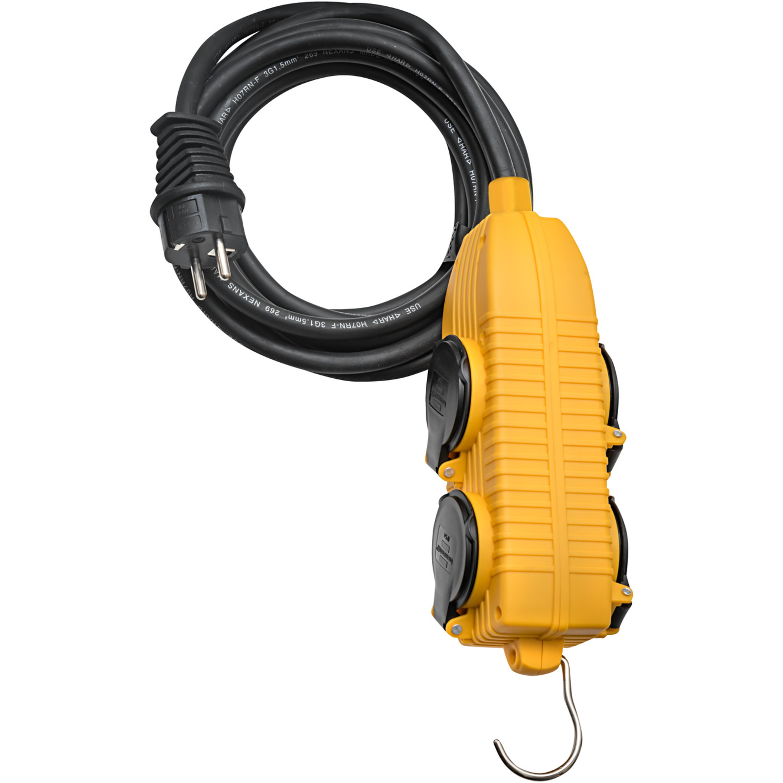 Rallonge électrique avec Powerblock IP44 10m H07RN-F 3G2,5 noir BRENNENSTUHL - 1151781