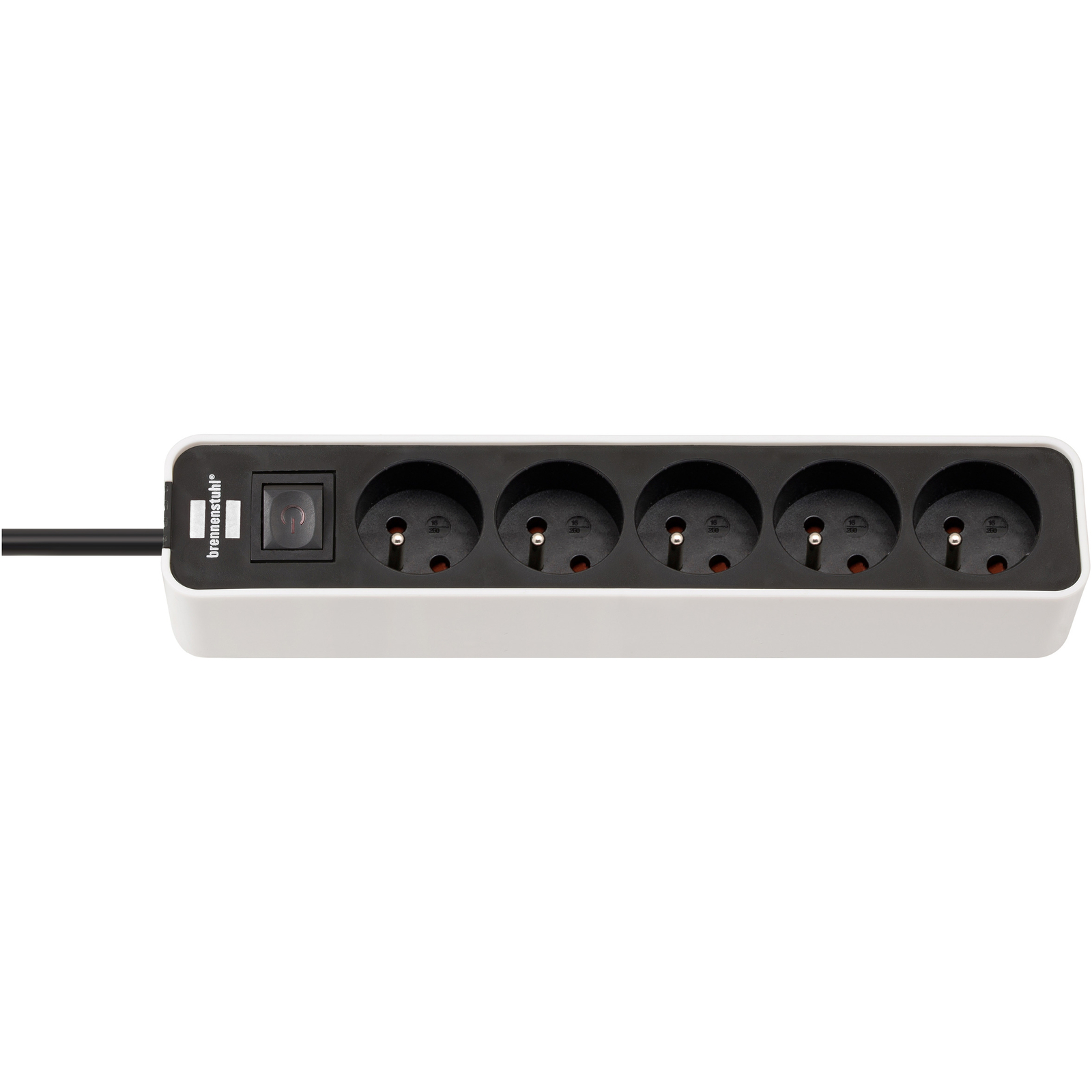 Multiprise Ecolor 5 prises avec interrupteur blanche/noire 1,5m H05VV-F 3G1,0 BRENNENSTUHL - 1153251020