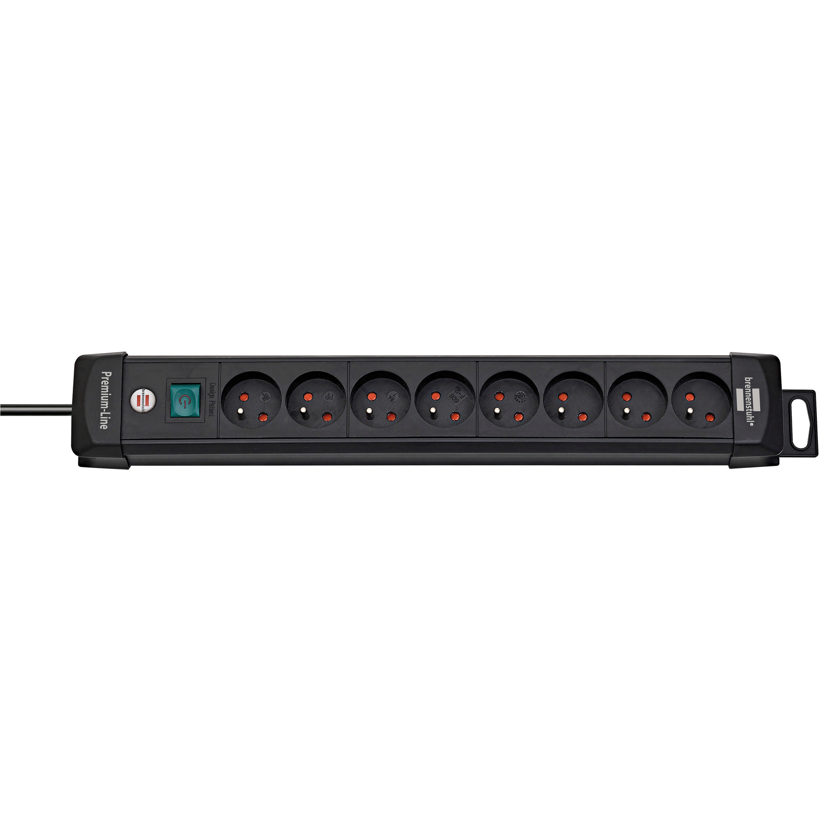 Multiprise Premium Plus 8 prises avec interrupteur noire 3m H05VV-F 3G1,5 BRENNENSTUHL - 1156001068