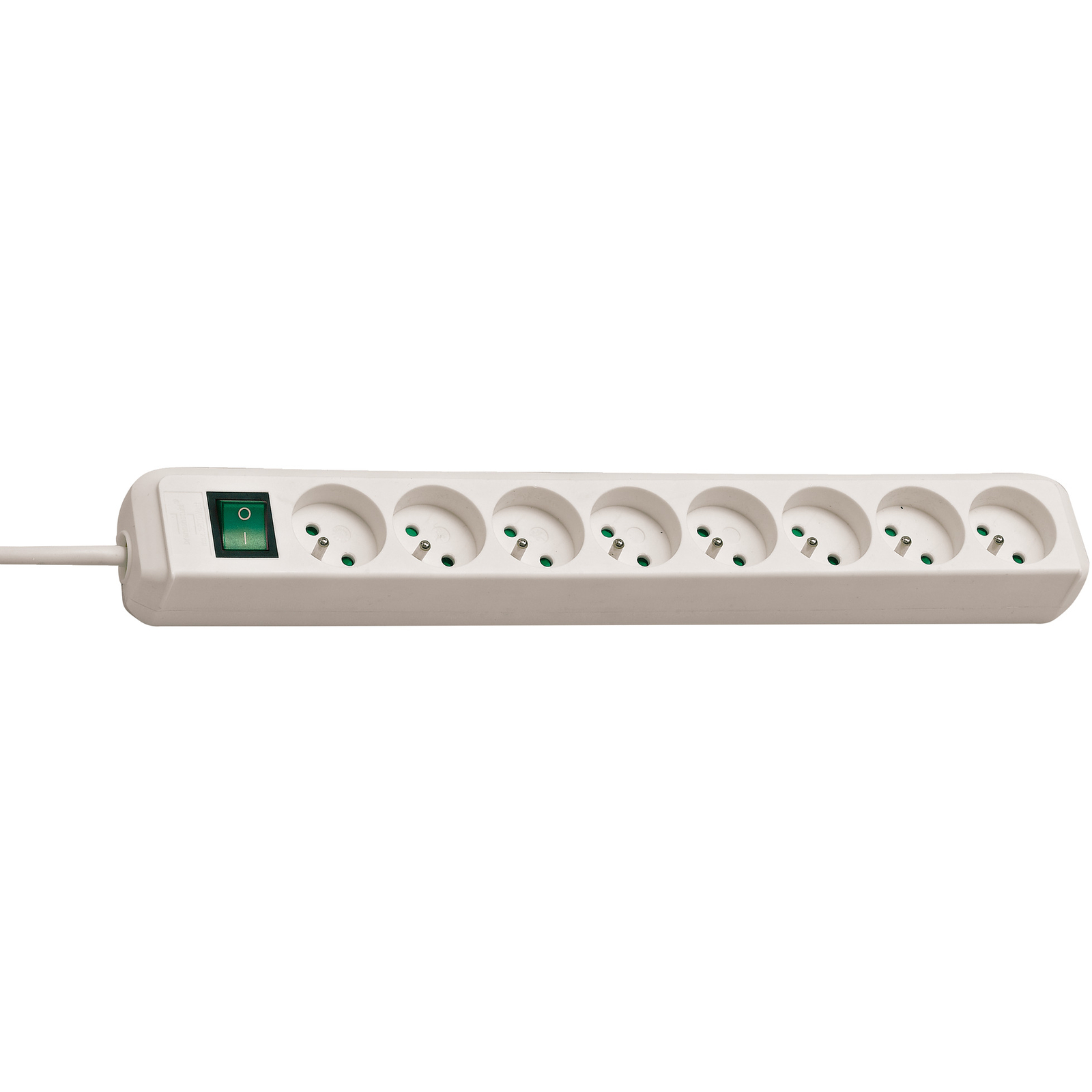 Multiprise Eco-Line 8 prises avec interrupteur blanche 3m H05VV-F 3G1,5 BRENNENSTUHL - 1159321018