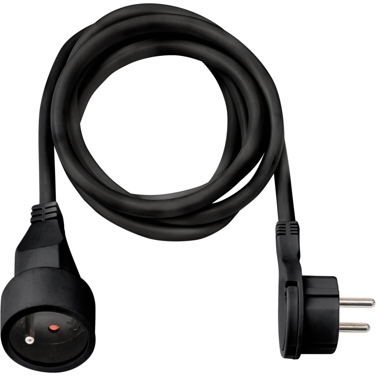 Rallonge électrique avec fiche plate noire 2m H05VV-F 3G1,5 BRENNENSTUHL - 1161821012