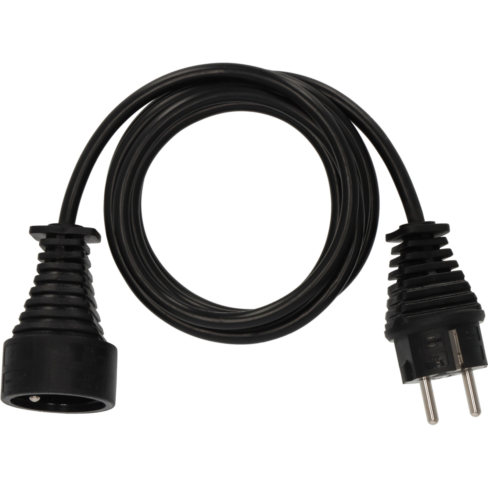 Rallonge électrique 3m H05VV-F 3G1,5 noir BRENNENSTUHL - 1165431