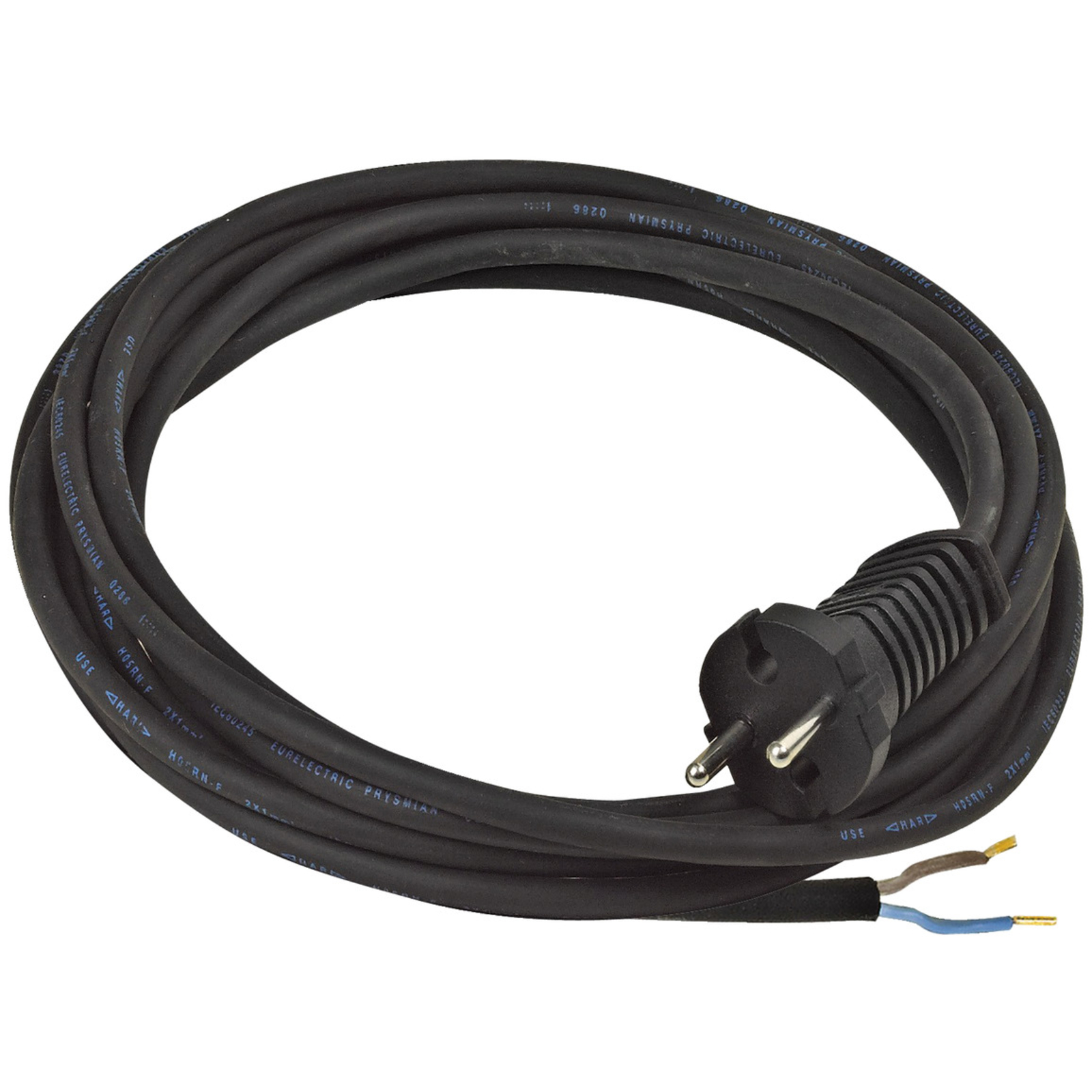 Cordon d'alimentation avec une extrémité aux fils dégainés 5m H07RN-F 2x1,5 no BRENNENSTUHL - 1169451