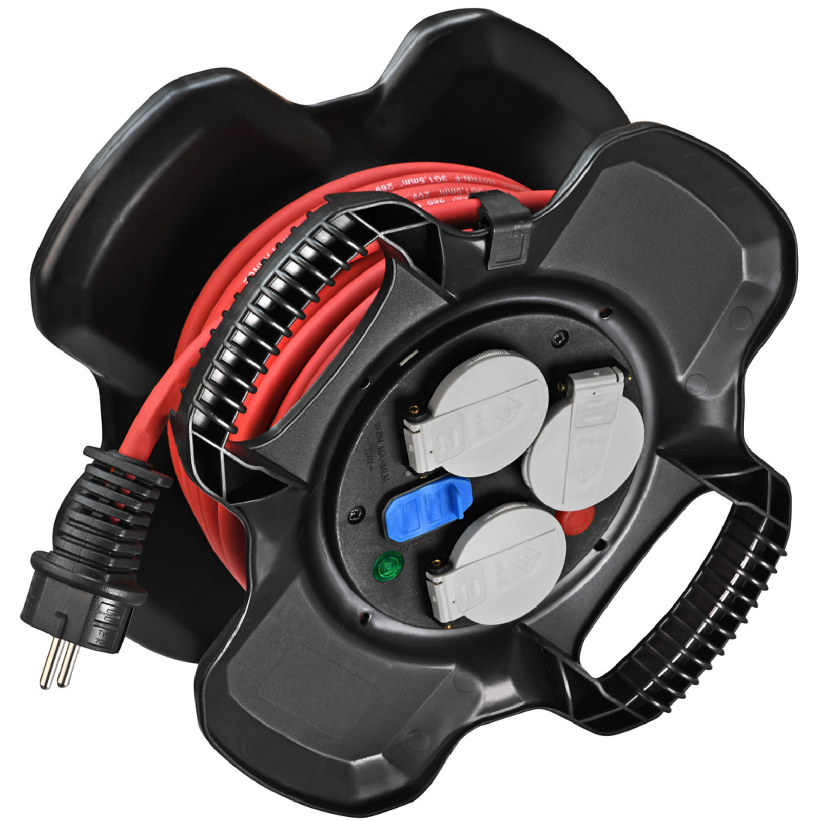 Enrouleur de câble X-GUM avec ports USB A 10m H07RN-F 3G1,5 IP44 BRENNENSTUHL - 1169761100