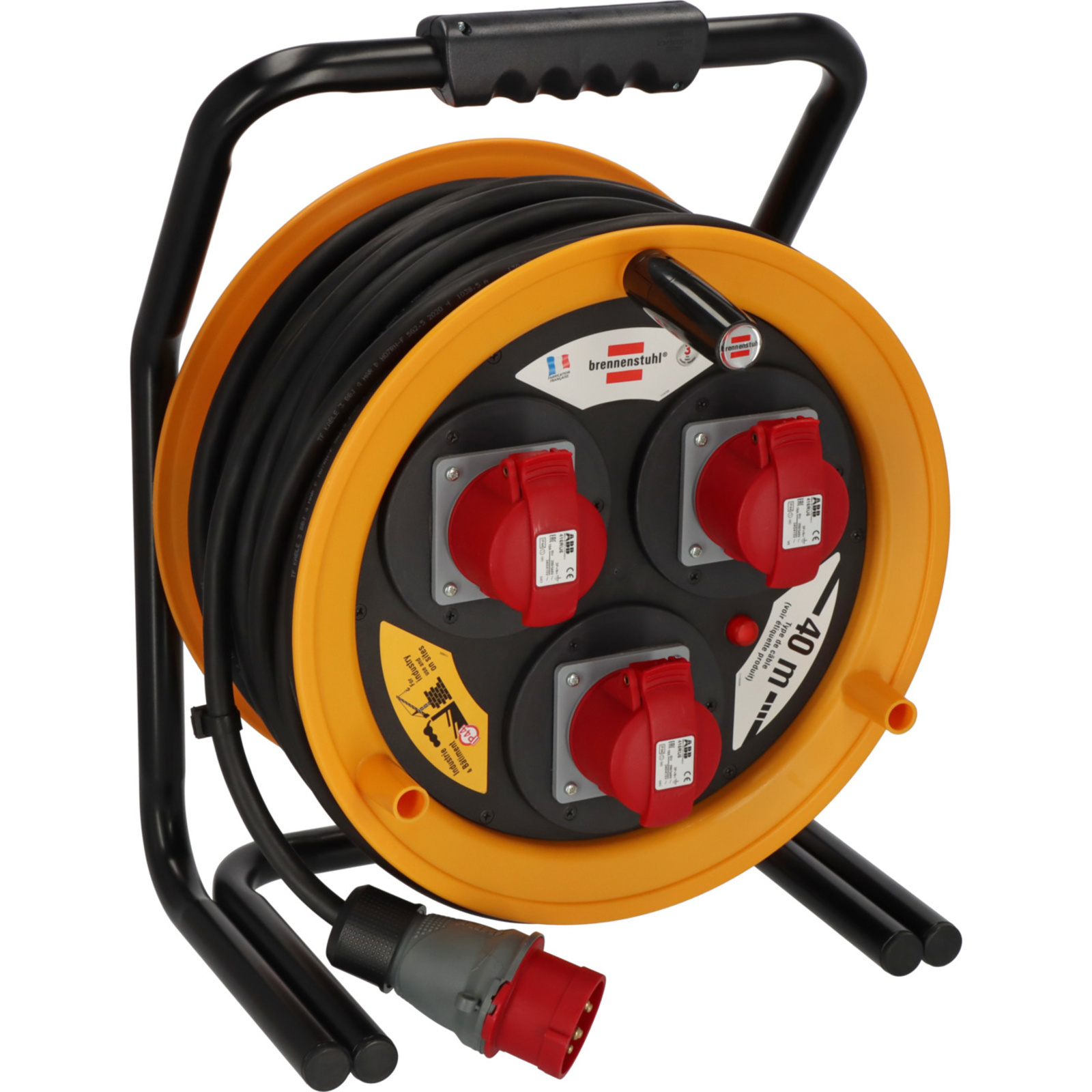 Enrouleur de câble Maxi Garant CEE/16A/415V 40m H07RN-F 5G2,5 IP44 BRENNENSTUHL - 1243241