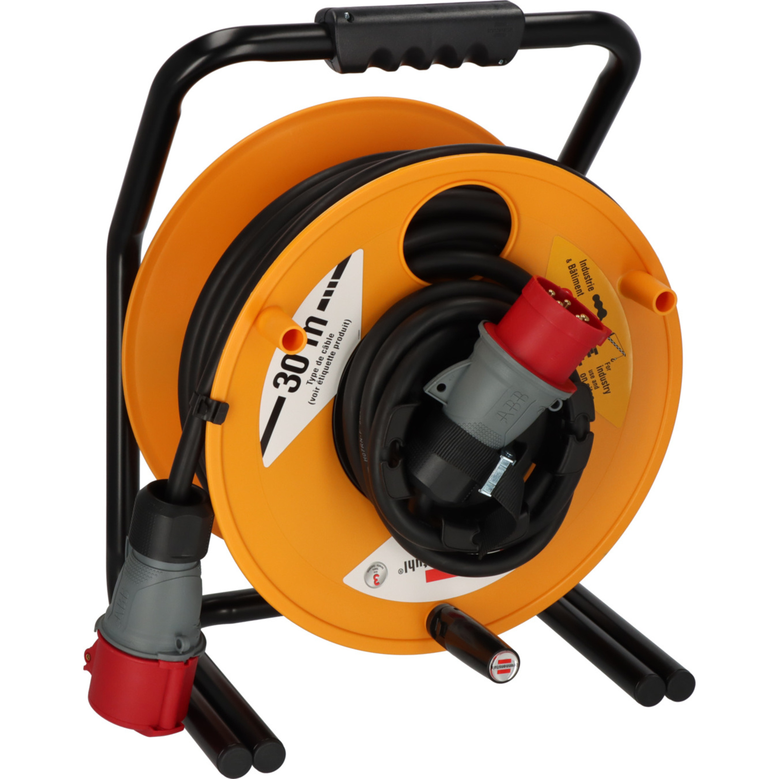 Enrouleur de câble Maxi Garant CEE 32A/415V 30m H07RN-F 5G4,0 IP44 BRENNENSTUHL - 1243361