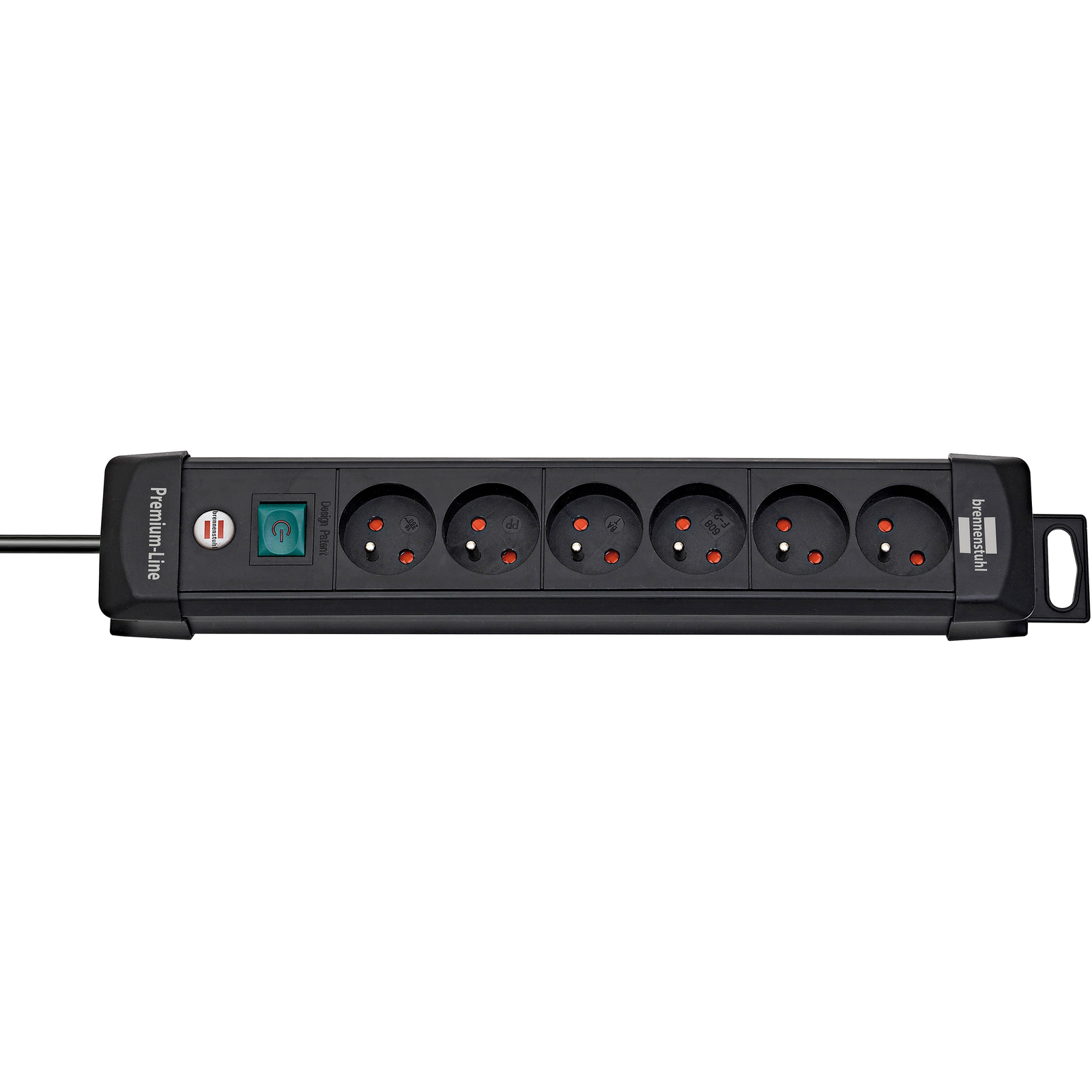 Multiprise Premium Plus 6 prises avec interrupteur noire 3m H05VV-F 3G1,5 BRENNENSTUHL - 1390001066