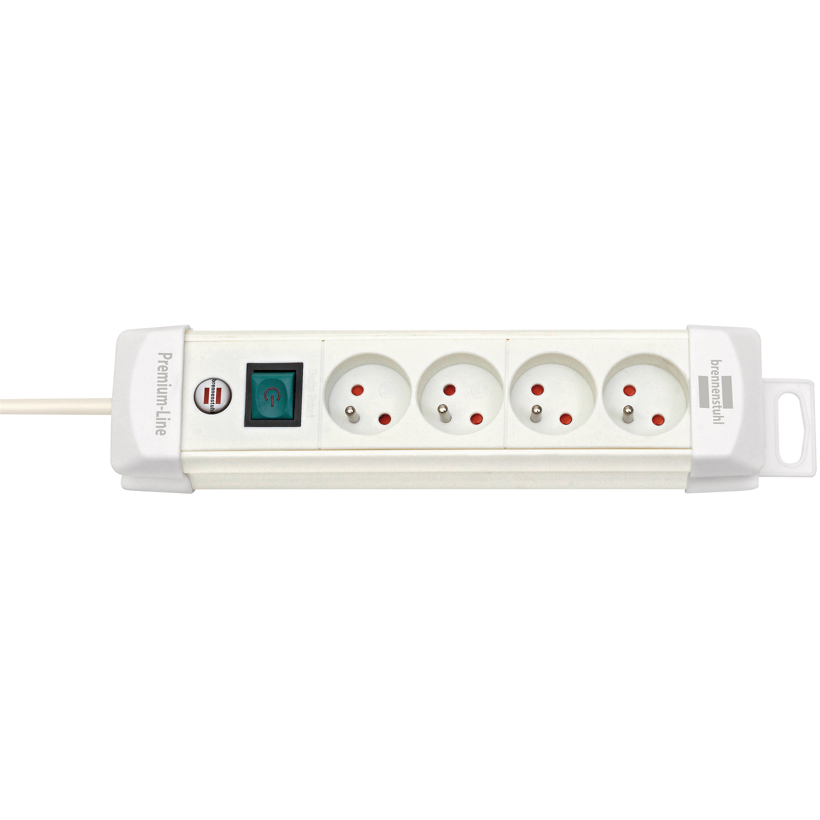 Multiprise Premium Plus 4 prises avec interrupteur blanche 1,8m H05VV-F 3G1,5 BRENNENSTUHL - 1390221064