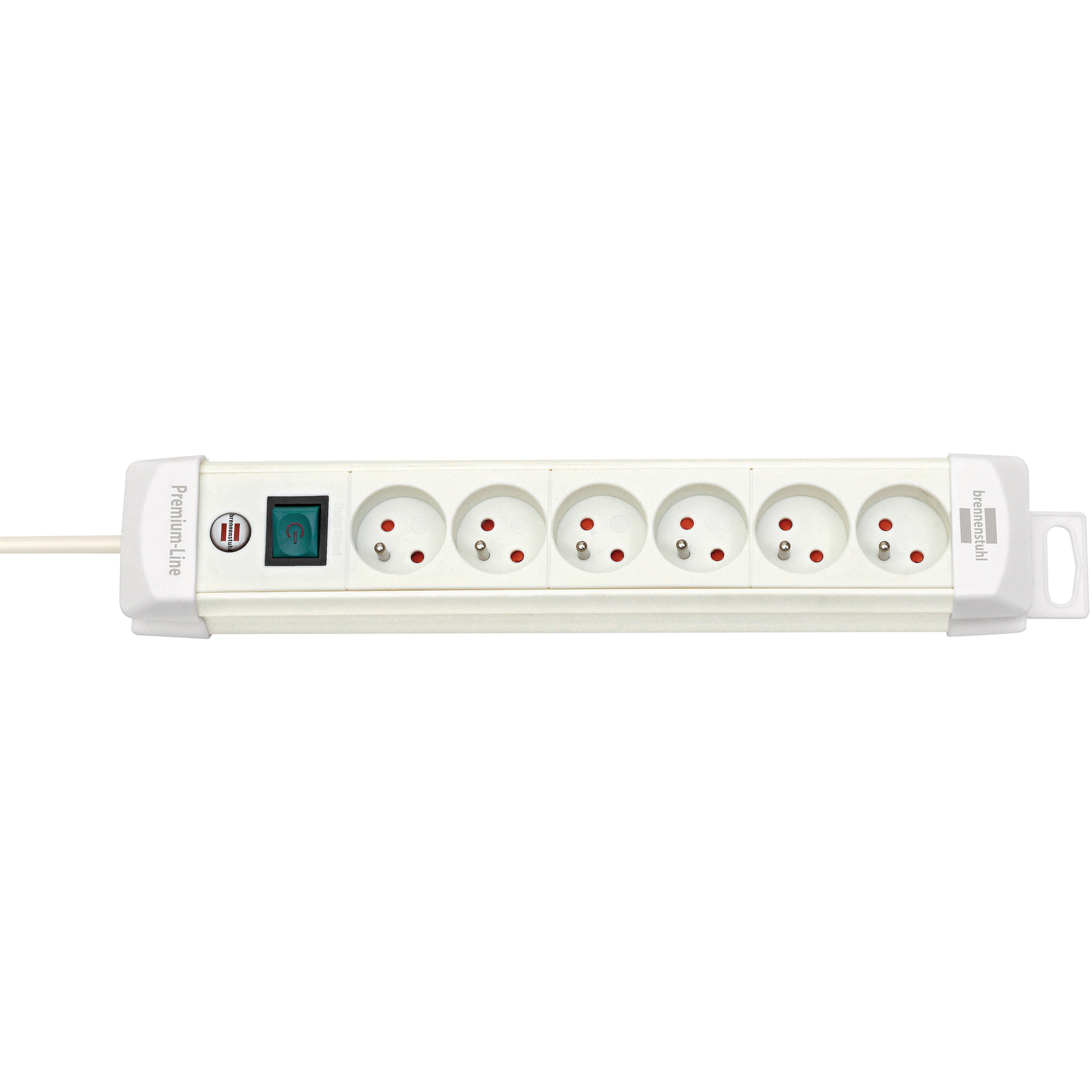 Multiprise Premium Plus 6 prises avec interrupteur blanche 3m H05VV-F 3G1,5 BRENNENSTUHL - 1390221066