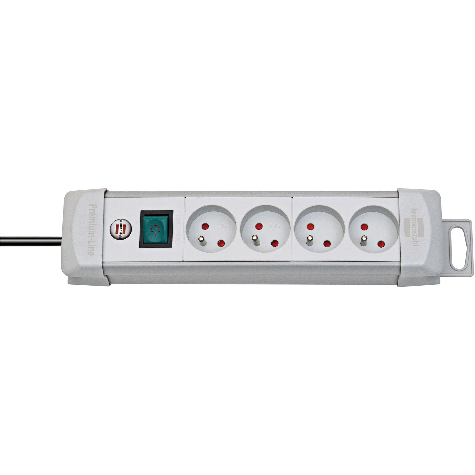 Multiprise Premium Plus 4 prises avec interrupteur grise 1,8m H05VV-F 3G1,5 BRENNENSTUHL - 1390551064