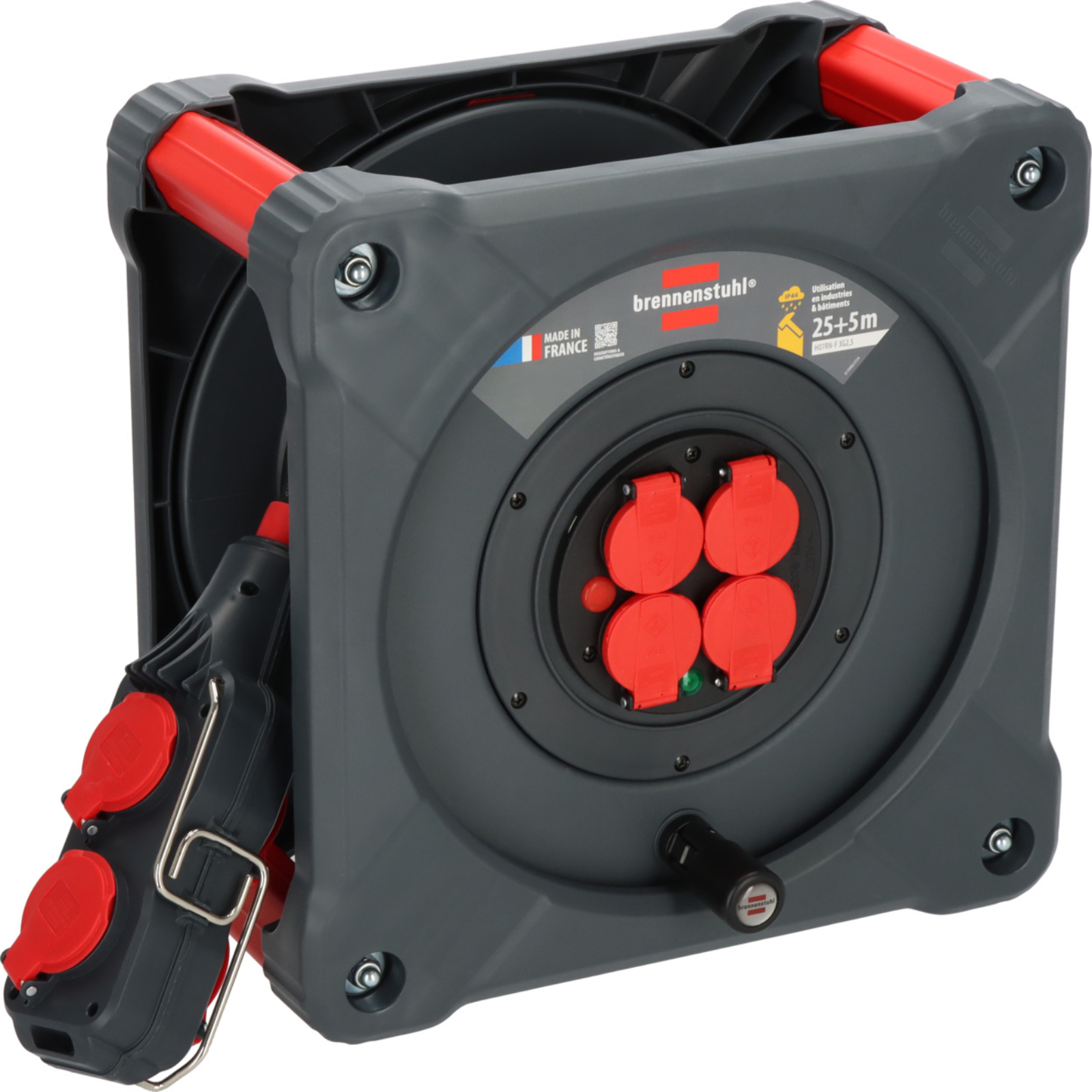 Enrouleur de câble avec Powerblock KC 2201 4+4 Professional 25+5m H07RN-F 3G2,5 BRENNENSTUHL - 9212301110