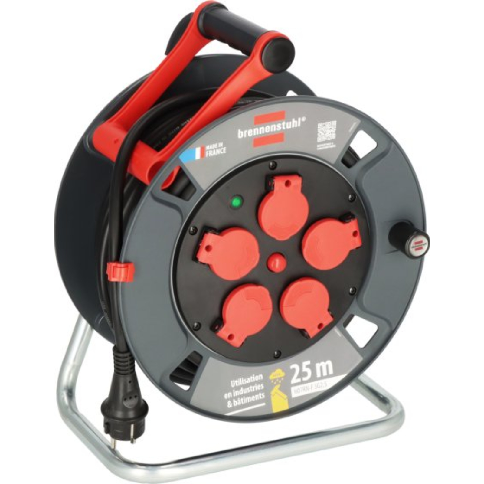 Enrouleur de câble 300 KU 2201 Professional 25m H07RN-F 3G2,5 IP44 BRENNENSTUHL - 9232201100