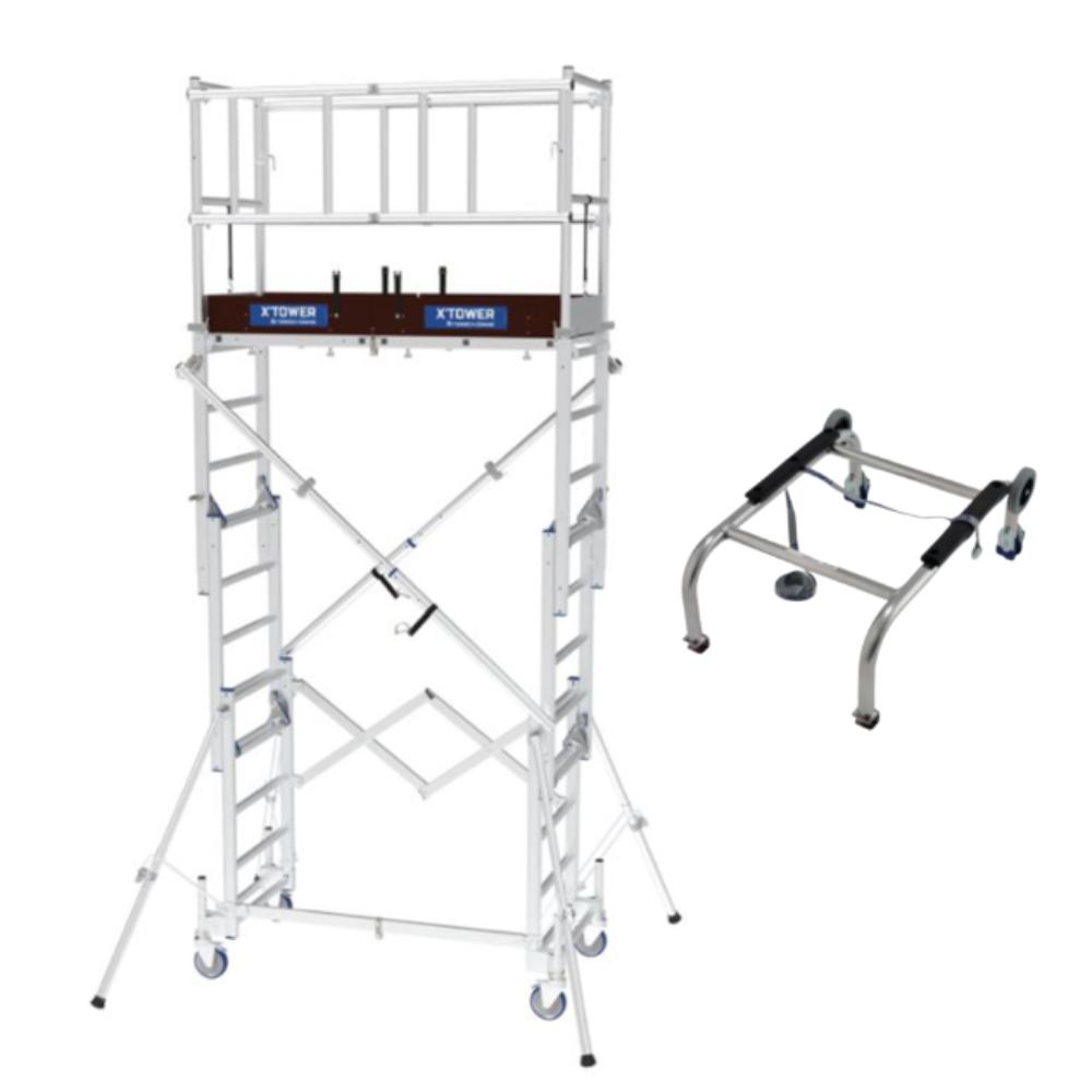 ECHAFAUDAGE TÉLESCOPIQUE X-TOWER 4.80M + EMBARQ KIT TUBESCA COMABI