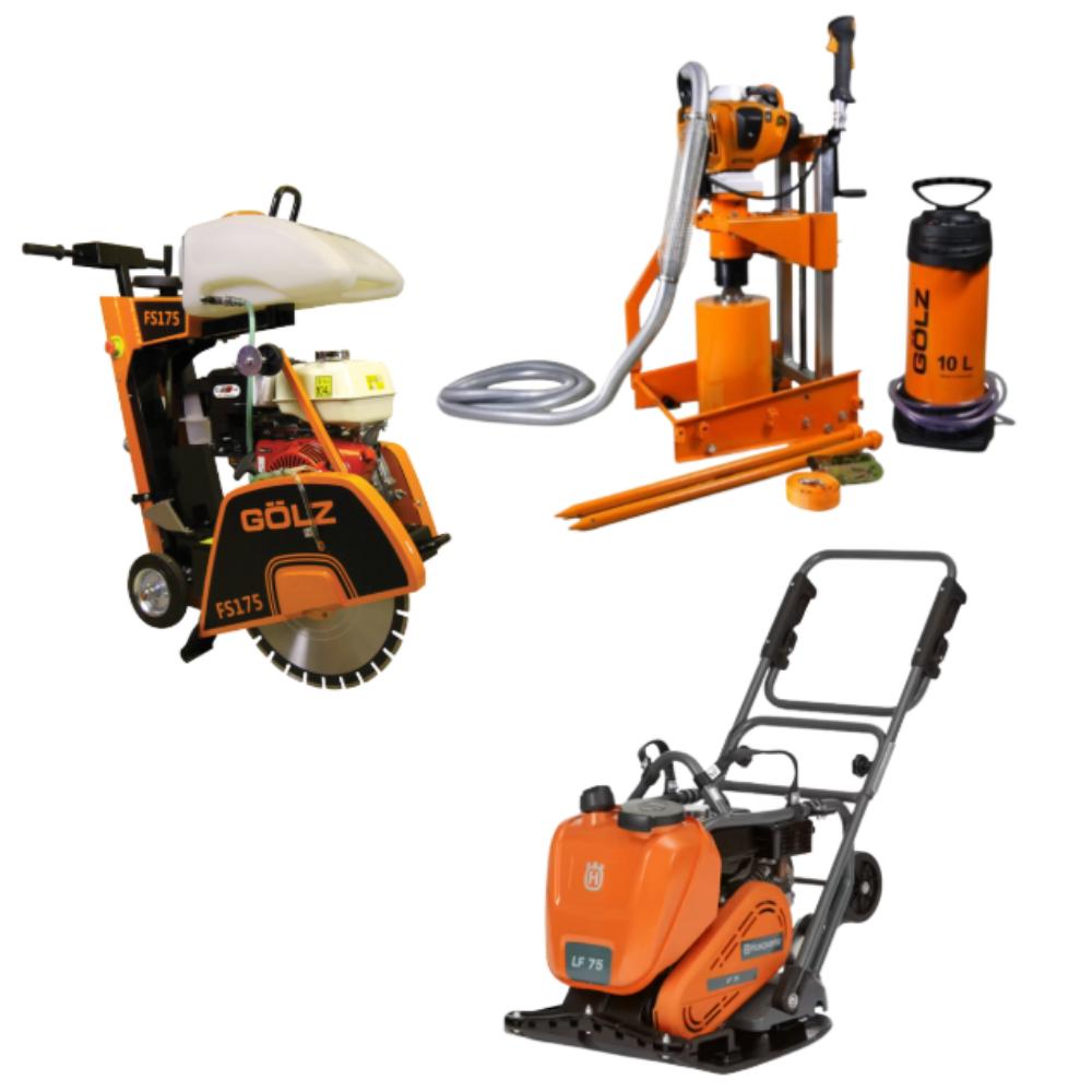 SCIE A SOL FS175 GOLZ + CAROTTEUSE KB350 GOLZ + PLAQUE LF75 LAT HUSQVARNA
