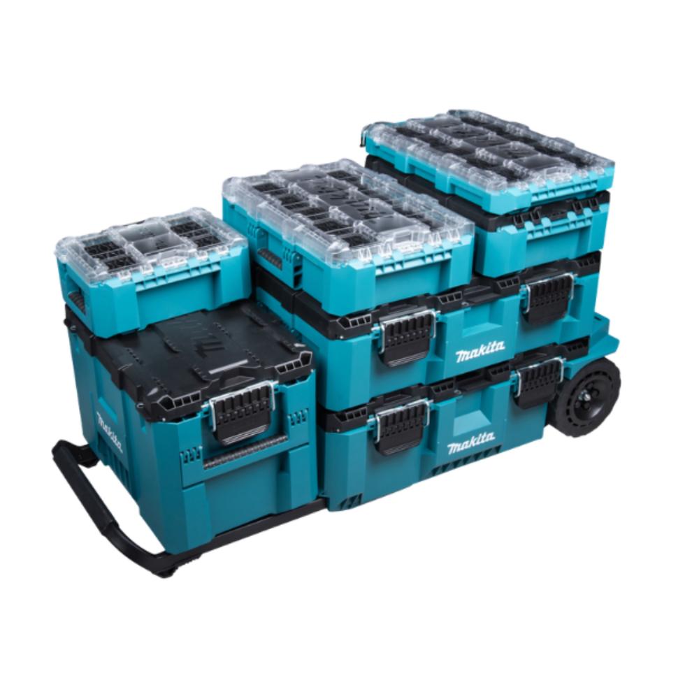 Trolley MAKTRAK roulant MAKITA avec 6 coffrets de rangement outils artisan