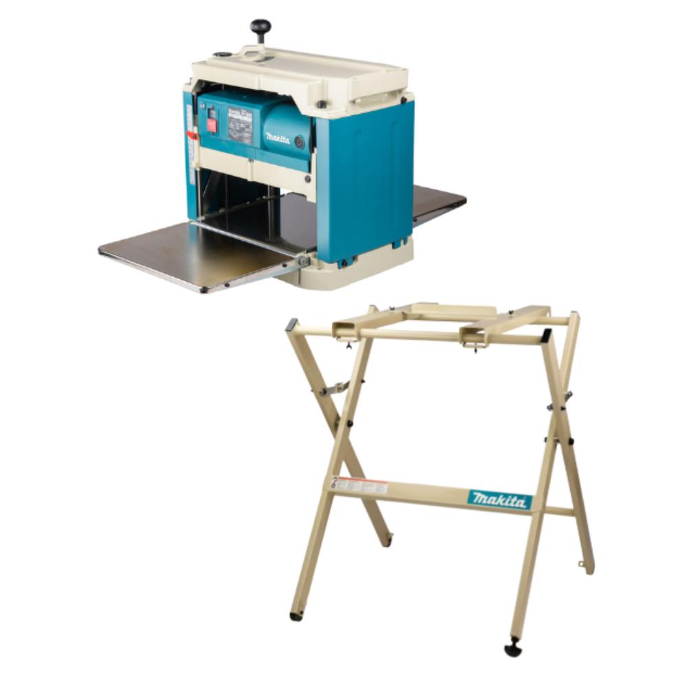 RABOTEUSE AUTOMATIQUE MAKITA 1650 W + SUPPORT 2012NB