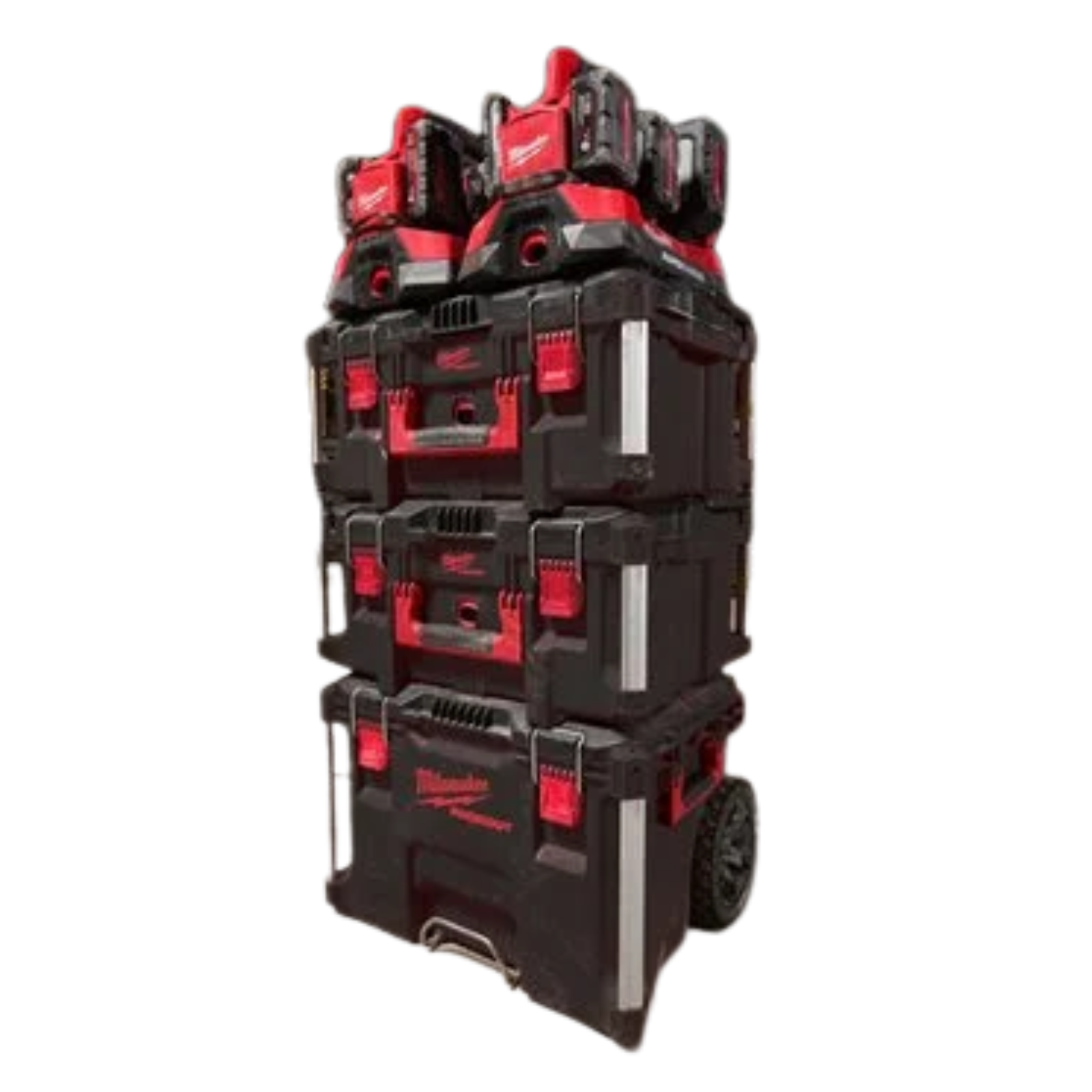 Trolley MILWAUKEE PACKOUT avec chargeur rapide et 6 batteries 5Ah M18