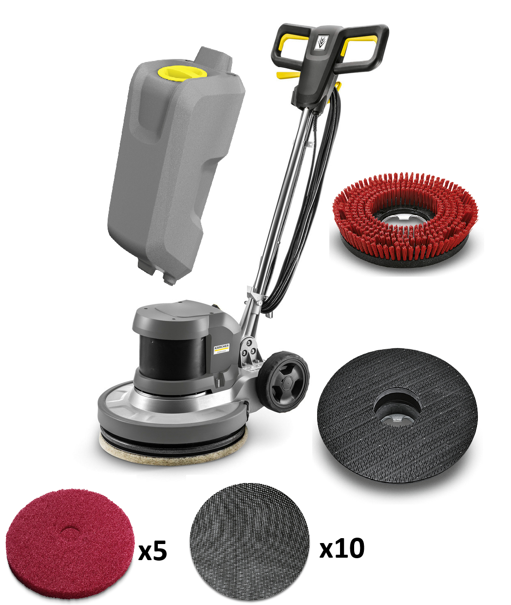 Pack Monobrosse à variateur complet multi-usage nettoyage, lustrage et le ponçage des sols BDS 43/DUO C KÄRCHER - 1.291-250.0