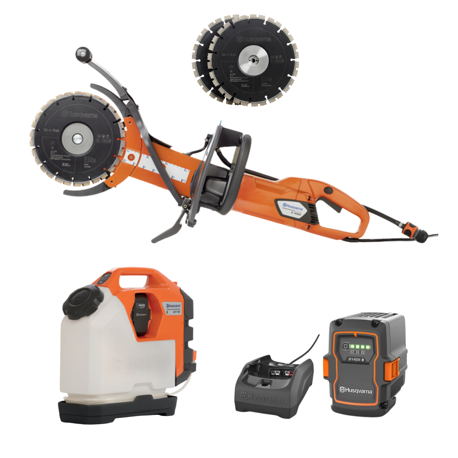 Découpeuse électrique HUSQVARNA K4000 Cut-n-Break avec réservoir WTI15