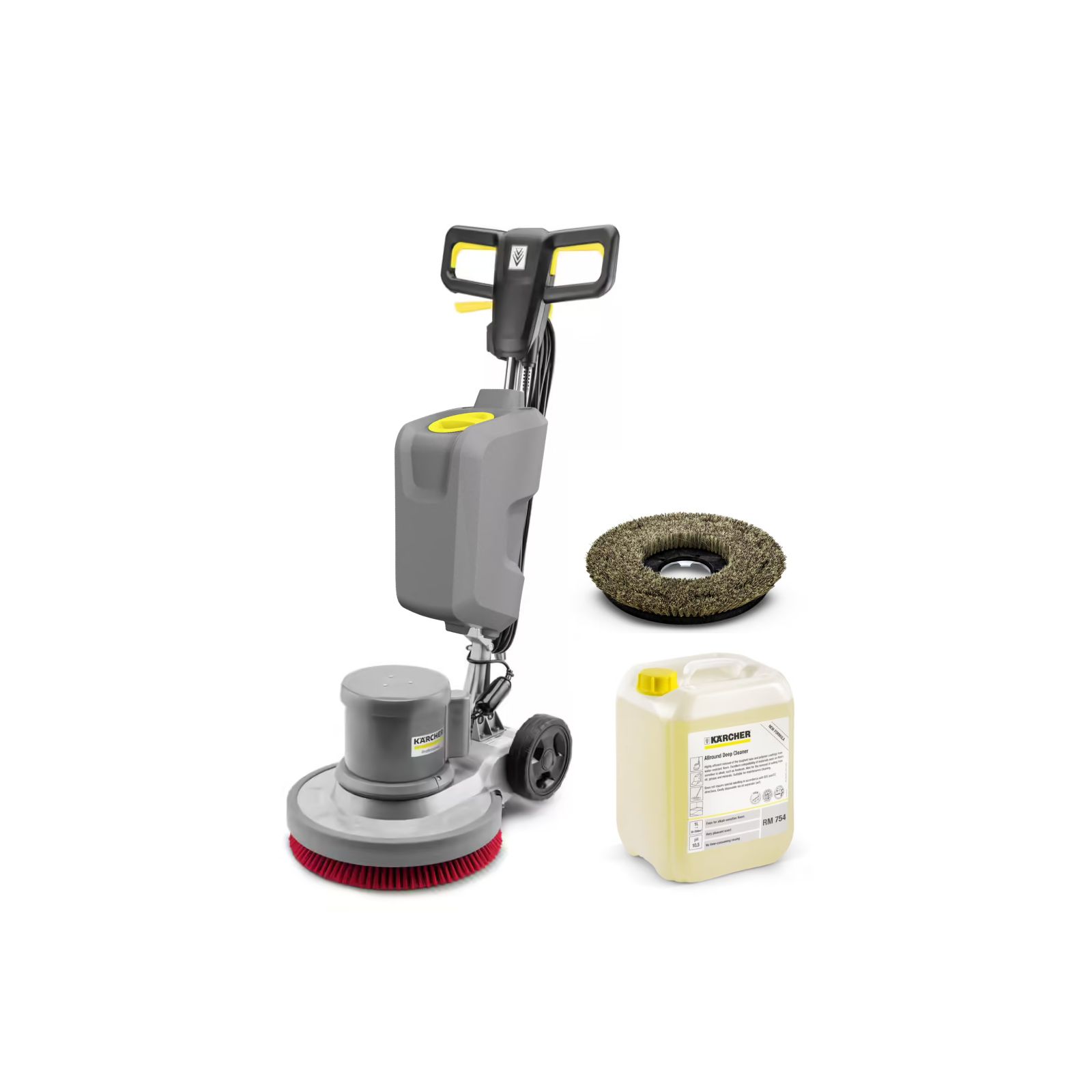 Monobrosse KÄRCHER BDS 43/150 C Classic - Pack complet prêt à l'emploi pour nettoyage doux et lustrage des sols avec réservoir, brosse souple et RM 754