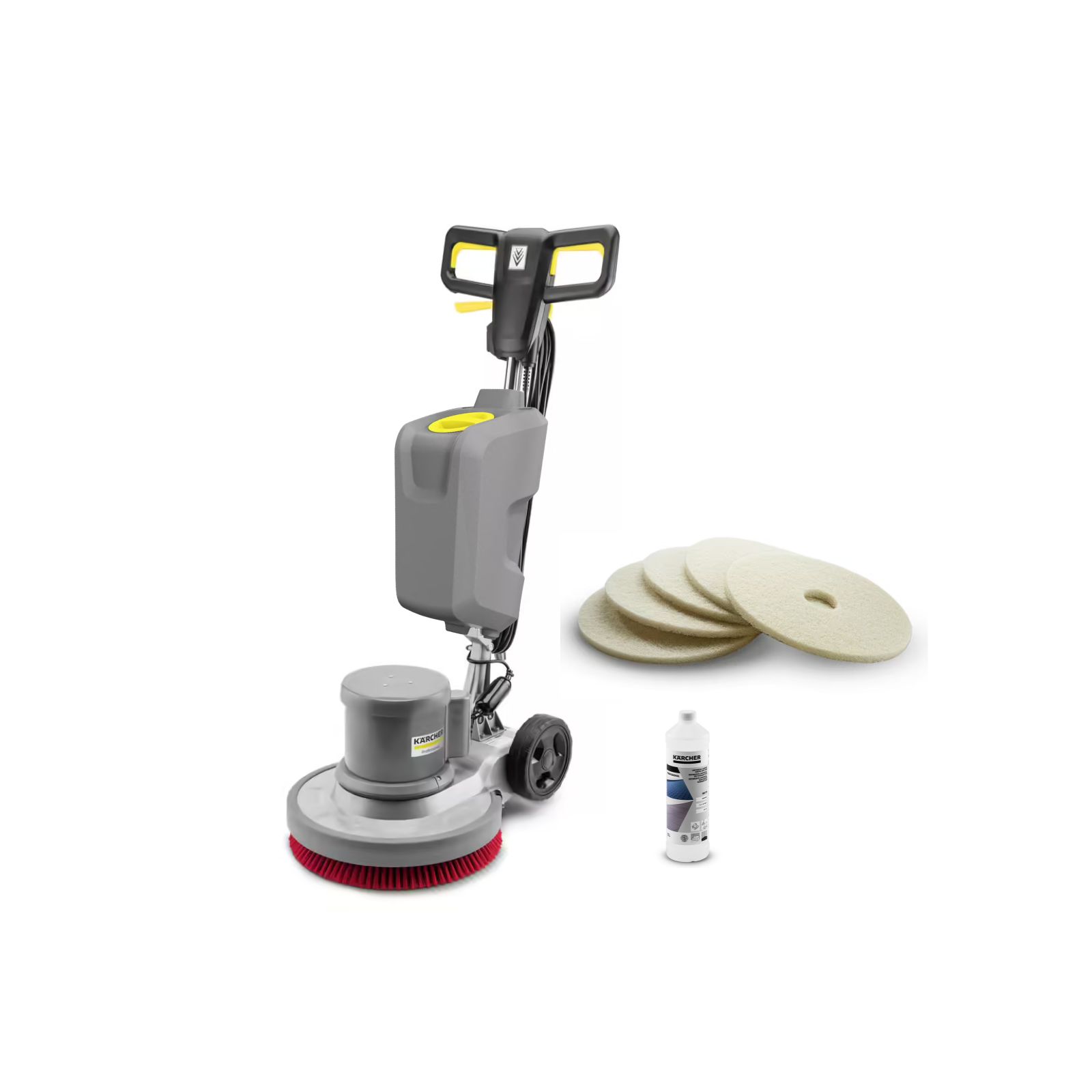 Monobrosse KÄRCHER BDS 43/150 C Classic - Pack complet prêt à l'emploi pour l'entretien et le lustrage des sols durs avec réservoir, pad beige et RM 770