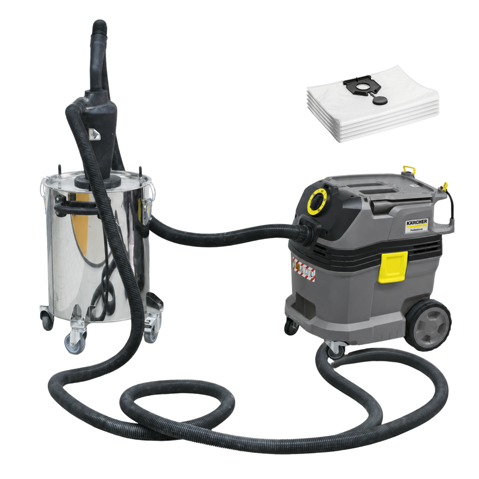 Pack KARCHER NT 30/1 Tact L Performance Chantier aspirateur + pré séparateur cyclonique CS 40 Me