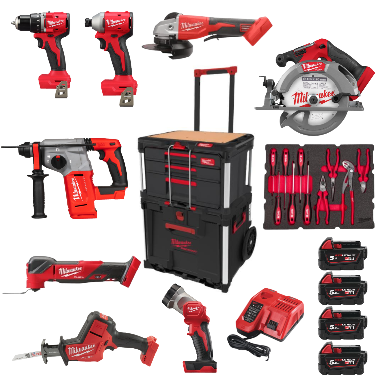 PACKOUT MILWAUKEE 8 machines 18V FUEL M18 FPP8H-504B