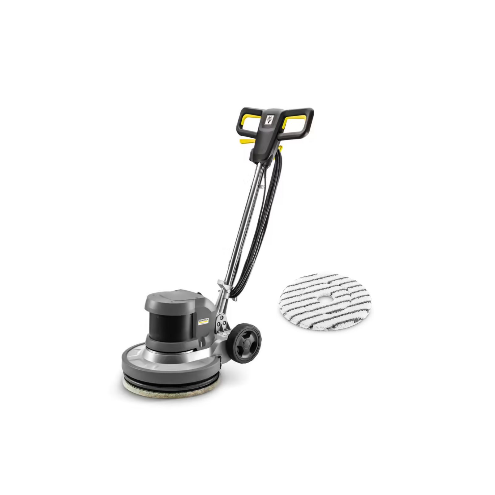 Monobrosse KÄRCHER BDS 43/DUO C + Pad microfibre blanc 430 mm nettoyage doux & entretien quotidien