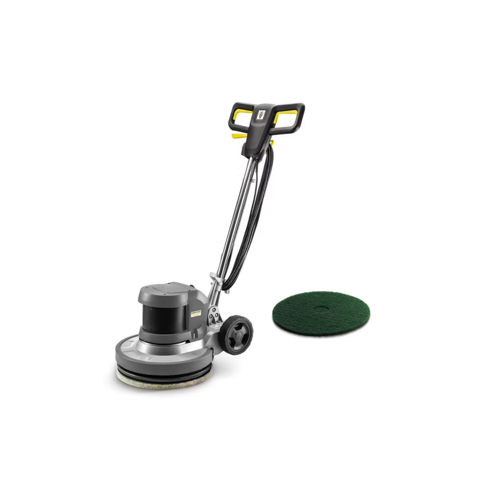Monobrosse KÄRCHER BDS 43/DUO C + Pad moyennement dur vert 432 mm récurage intensif des sols durs