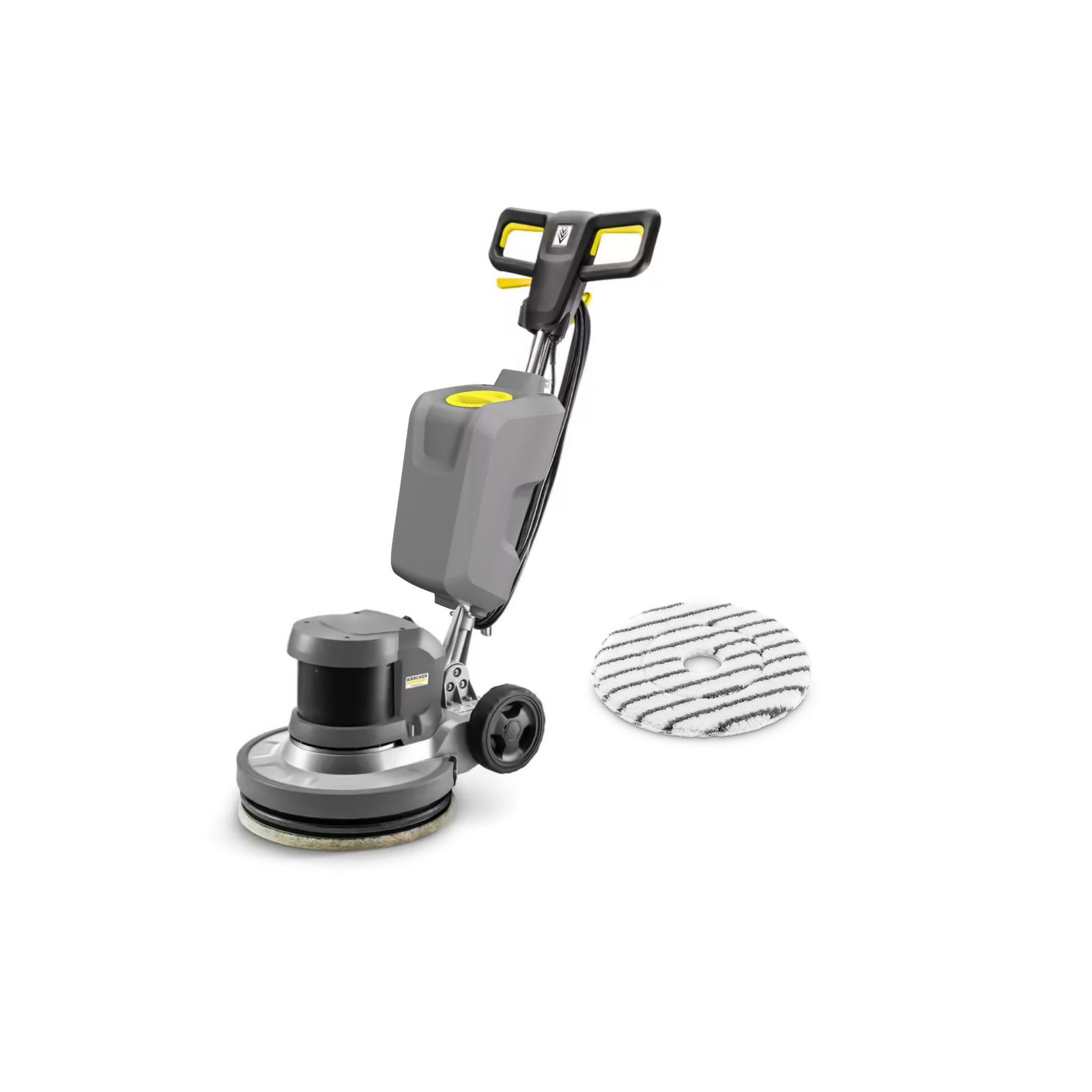 Monobrosse K&Auml;RCHER BDS 43/DUO C + R&eacute;servoir + Pad microfibre blanc 430 mm nettoyage doux & entretien quotidien