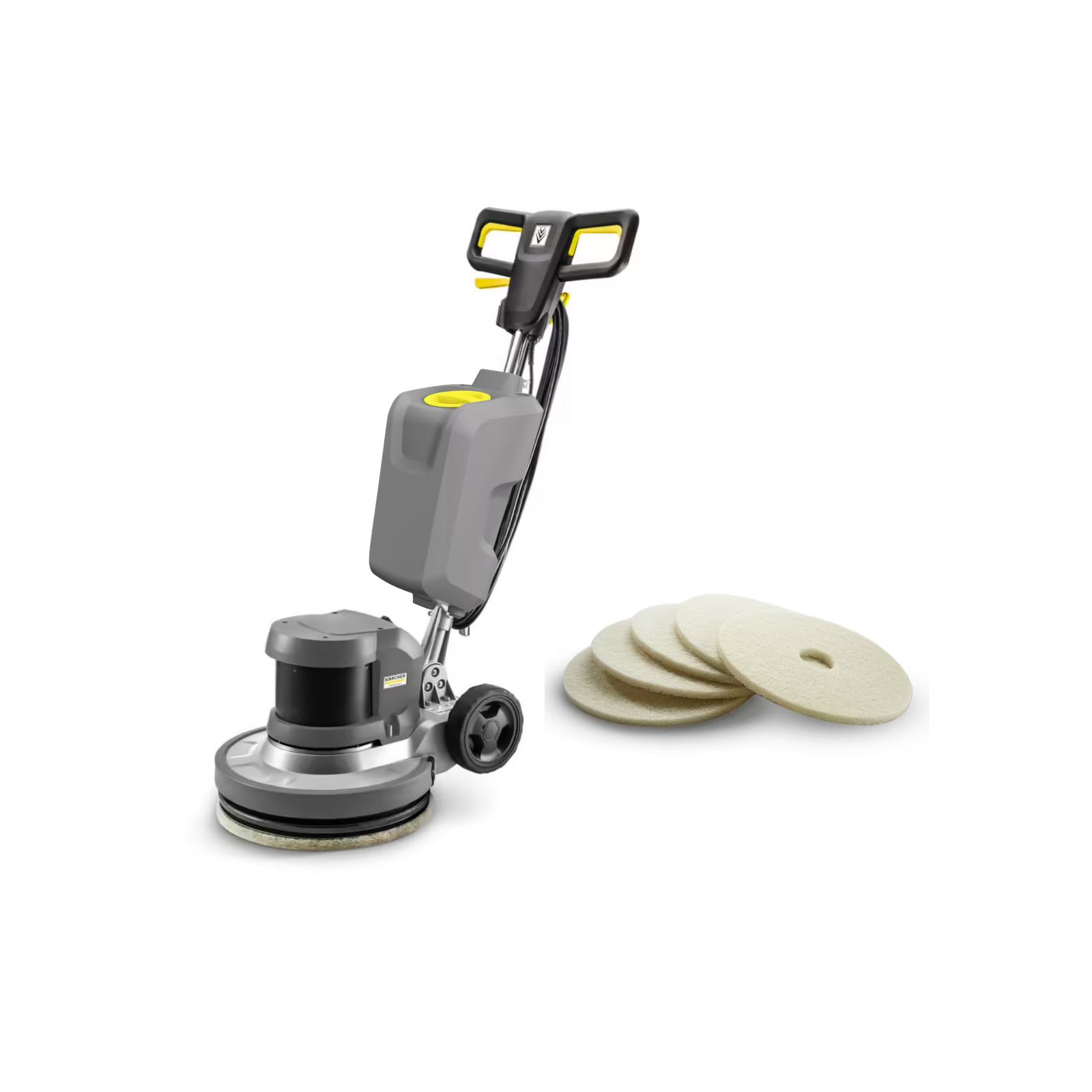 Monobrosse K&Auml;RCHER BDS 43/DUO C + R&eacute;servoir + Pad souple beige naturel 432 mm nettoyage d&rsquo;entretien des sols durs et lustrage